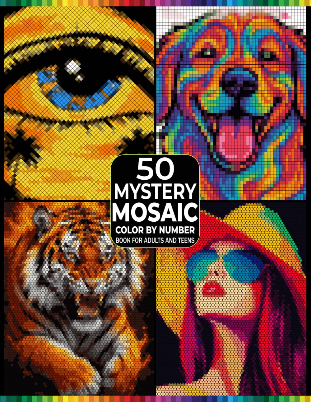 capítulo por capítulo baixar 50 Color by Number Mystery Mosaic for Adults: Reveal Hidden Pictures Using Square, Diamond, Hexagon & Circle Shapes with a 29-Color Master Palette Animals, Flowers, Nature & More