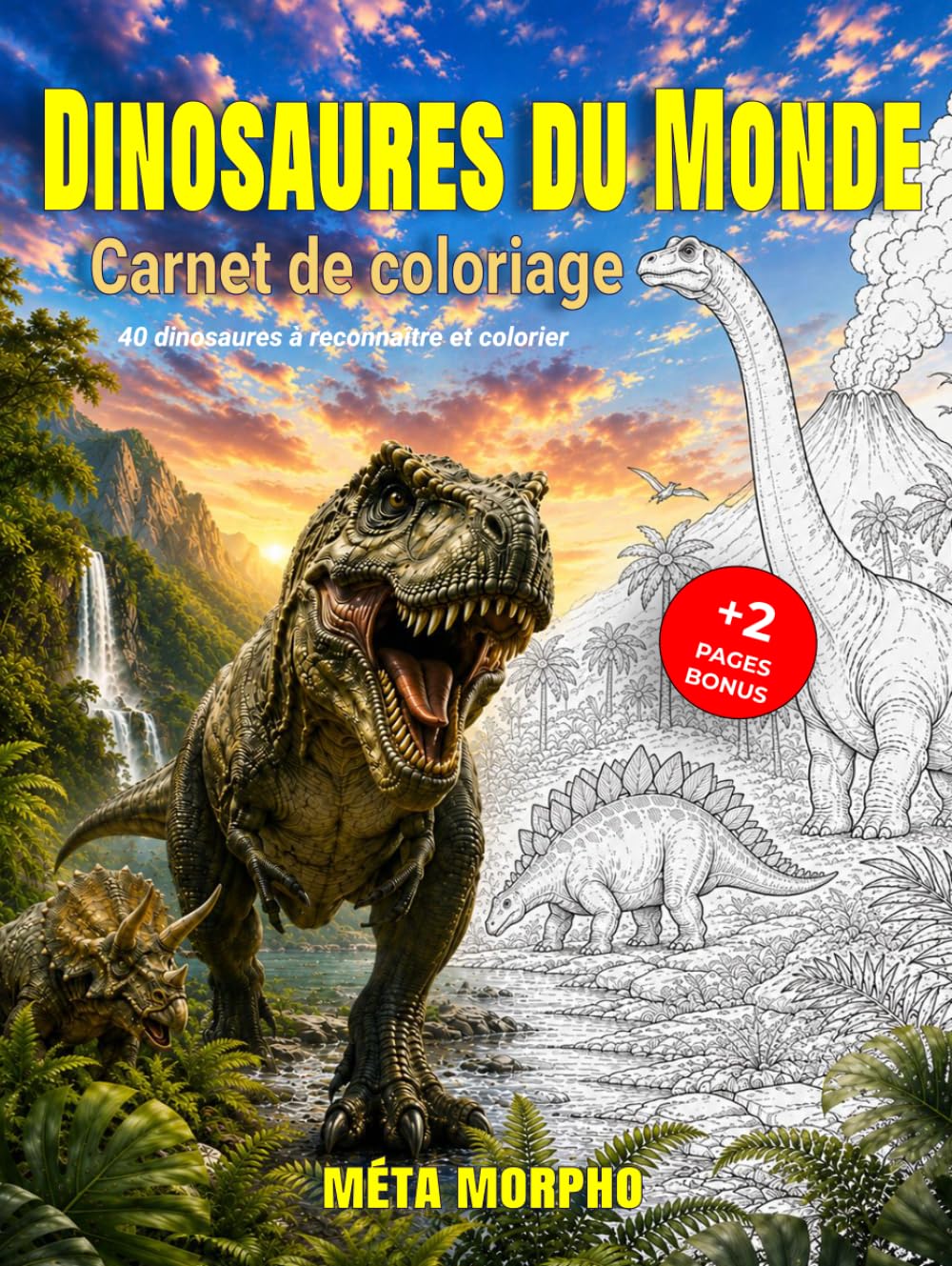 capítulo por capítulo baixar Dinosaures du Monde - Carnet de Coloriage: 40 dinosaures à reconnaître et colorier (French Edition)