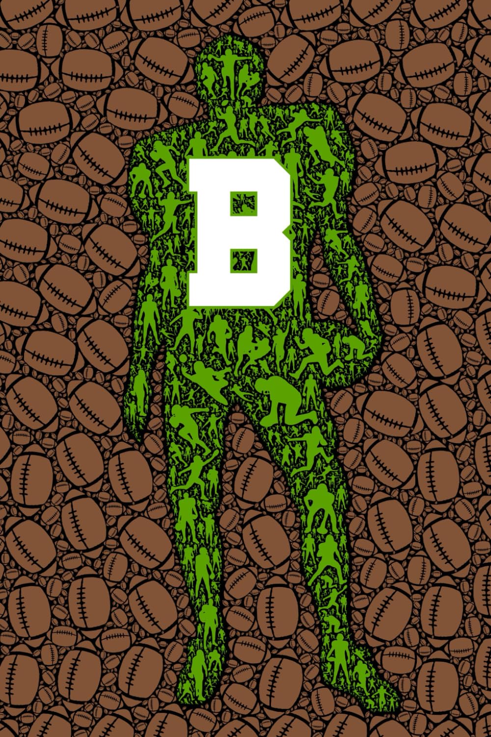 capítulo por capítulo baixar B: Letter "B" Initial American Football Player and Sports Ball Personalized Name Monogram Notebook - College-Ruled Personal Journal, Writing Pad, or Diary for Football Fans - 110 Pages, 6x9