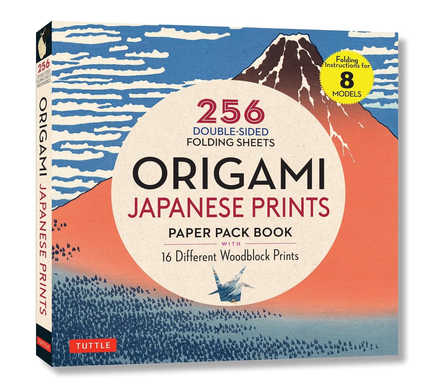 ler totalmente Origami Japanese Prints Paper Pack Book: 256 Double-Sided Folding Sheets with 16 Different Japanese Woodblock Prints with Solid Colors on the Back (Includes Instructions for 8 Models)