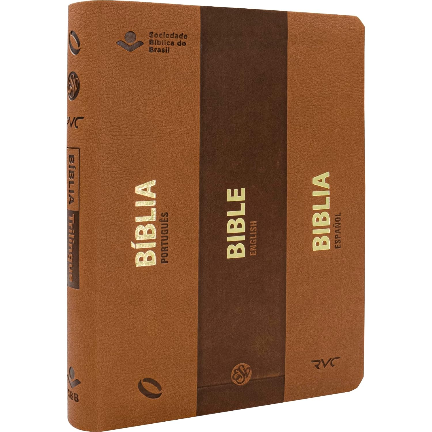 Bíblia Sagrada Trilíngue NAA | ESV | RVC, Letra Regular, com mapa, Capa Couro Sintético Marrom: Nova Almeida Atualizada (NAA) baixar o livro de graça