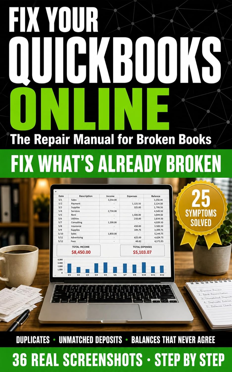 Fix Your QuickBooks Online: The Small Business Owner's Guide to Duplicate Transactions, Unmatched Deposits, and Balances That Never Agree (English Edition) baixar livro de graça