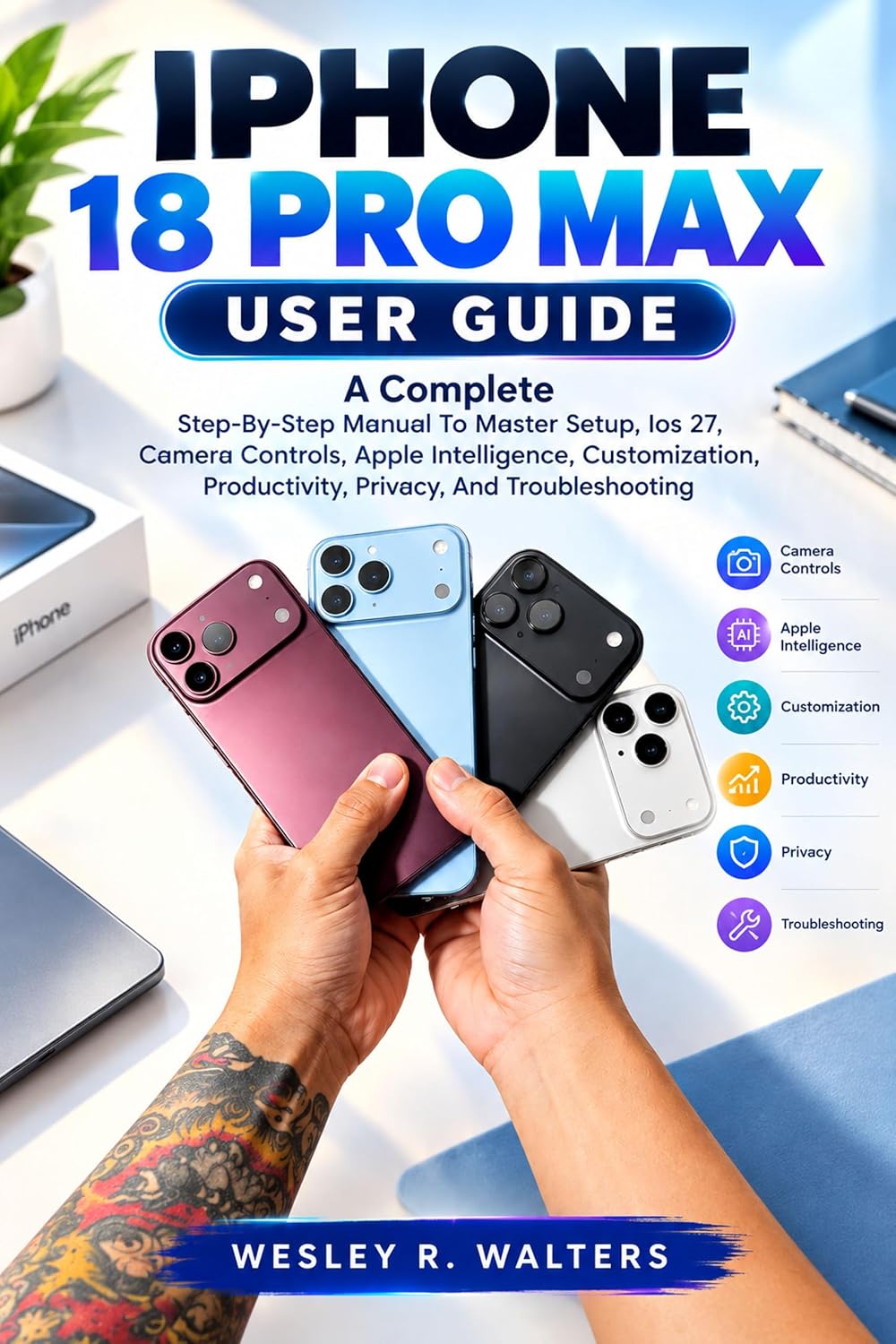 ler totalmente IPHONE 18 PRO MAX USER GUIDE: A Complete Step-By-Step Manual To Master Setup, Ios 27, Camera Controls, Apple Intelligence, Customization, Productivity, Privacy, And Troubleshooting (English Edition)