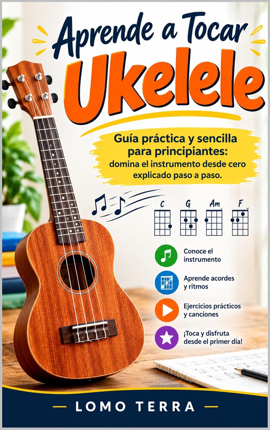 ler totalmente APRENDE A TOCAR UKELELE: Guía práctica y sencilla para principiantes: domina el instrumento desde cero explicado paso a paso (Spanish Edition)