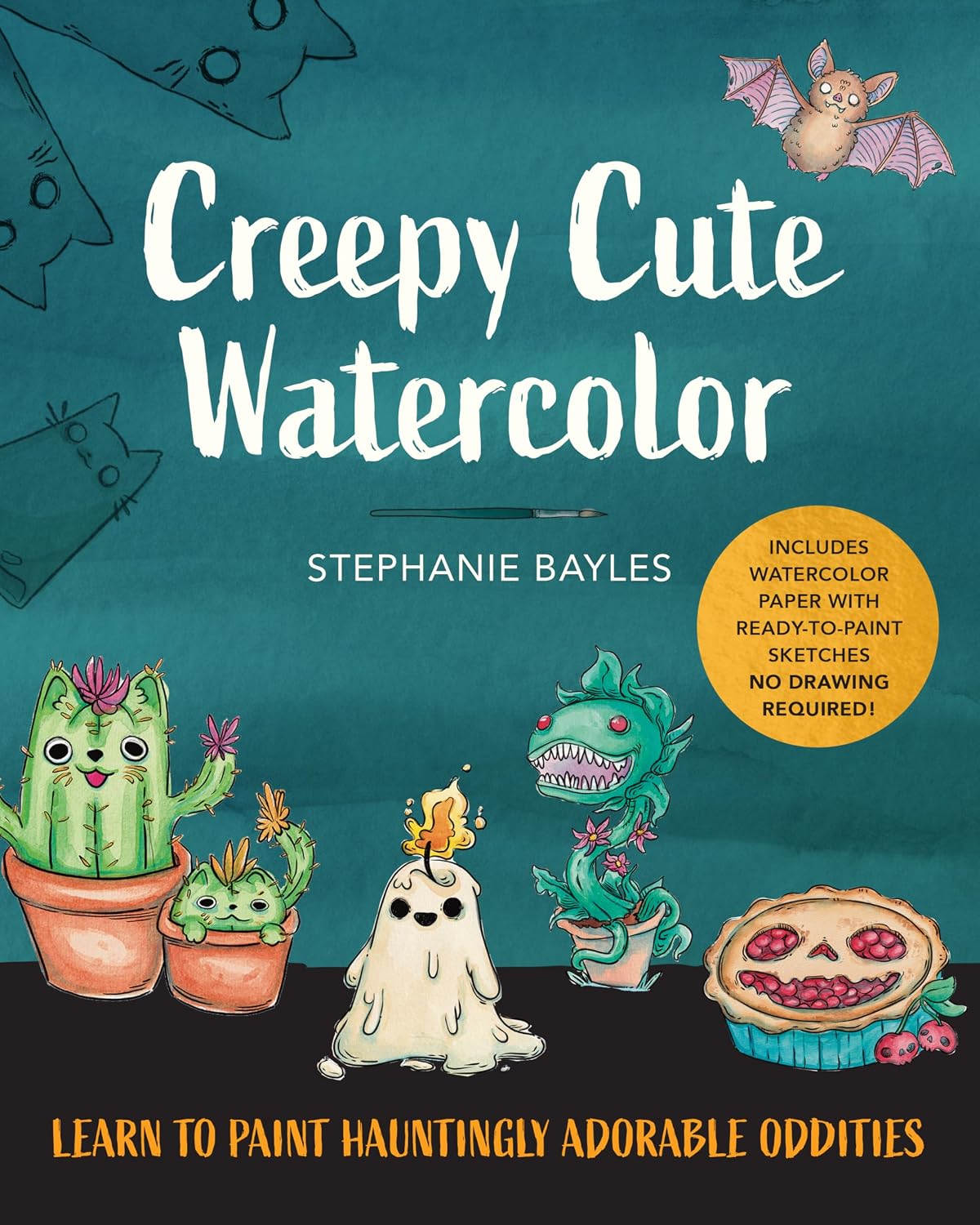 Creepy Cute Watercolor: Learn to Paint Hauntingly Adorable Oddities--Includes Watercolor Paper with Ready-To-Paint Sketches--No Drawing Required! baixar o livro de graça