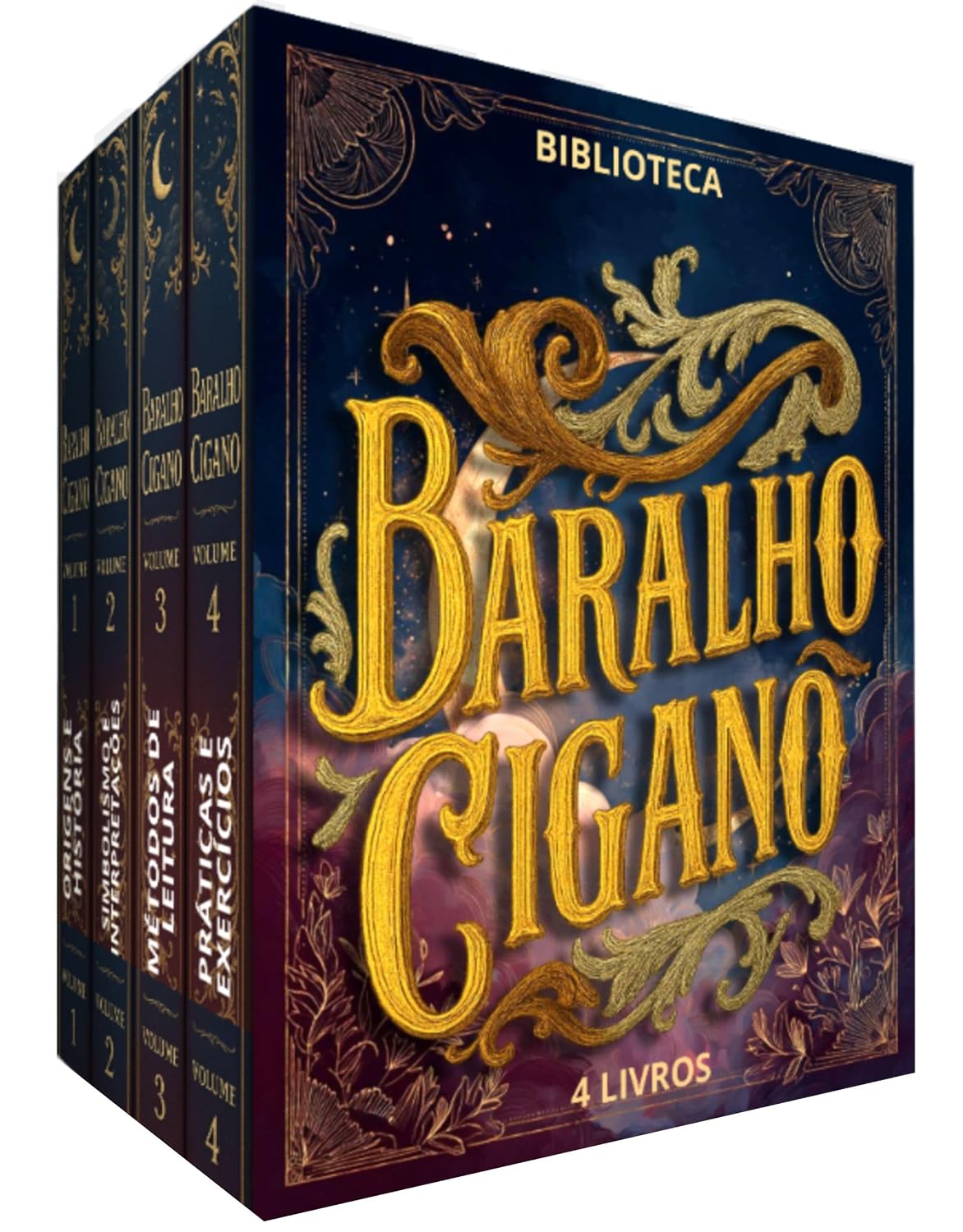 ler totalmente Biblioteca Baralho Cigano: 4 Livros: O guia completo do oráculo cigano em quatro volumes