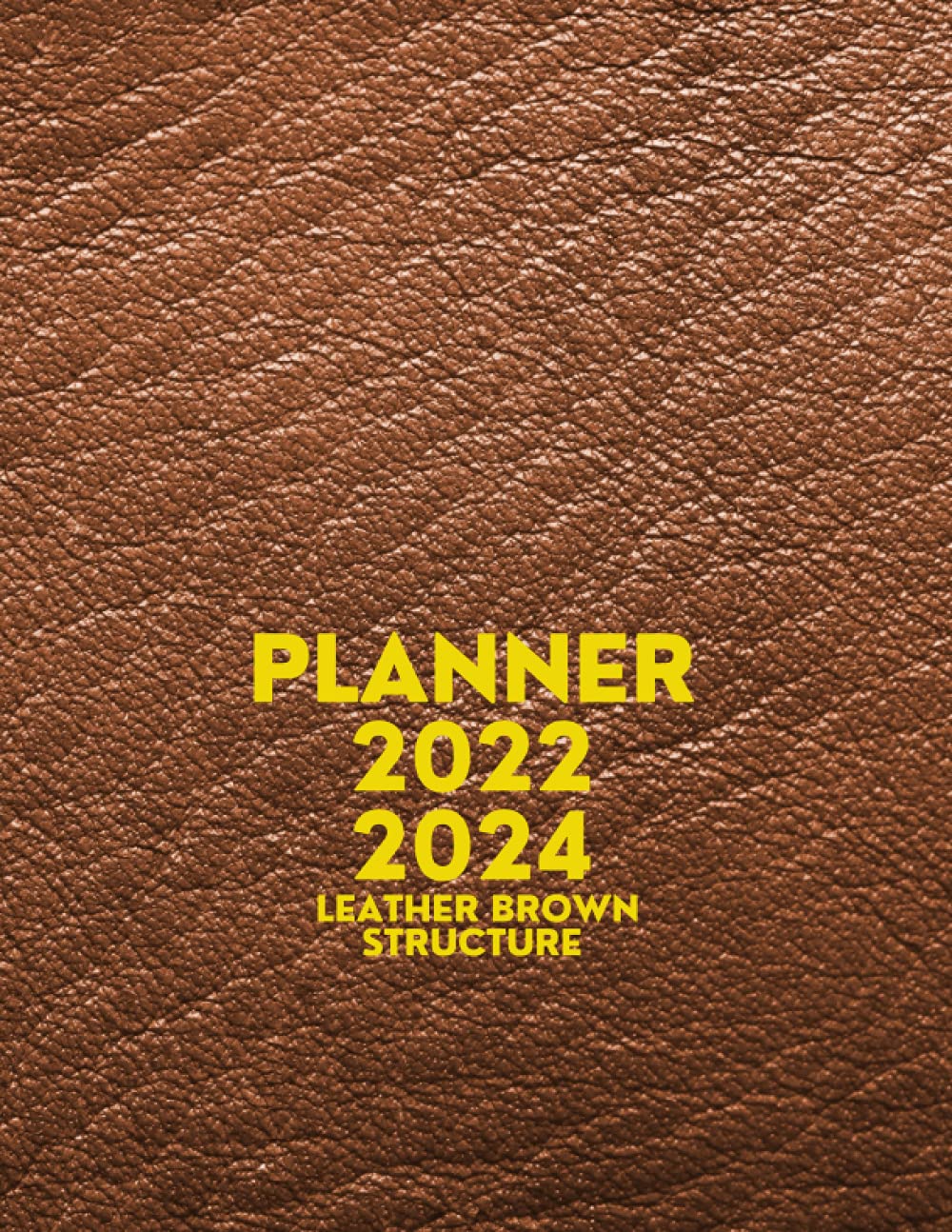 2022-2024 Leather Brown Structure Planner: The Leather Brown Structure Design with 3 years plans and 24 months Spreads 8.5 x 11 in