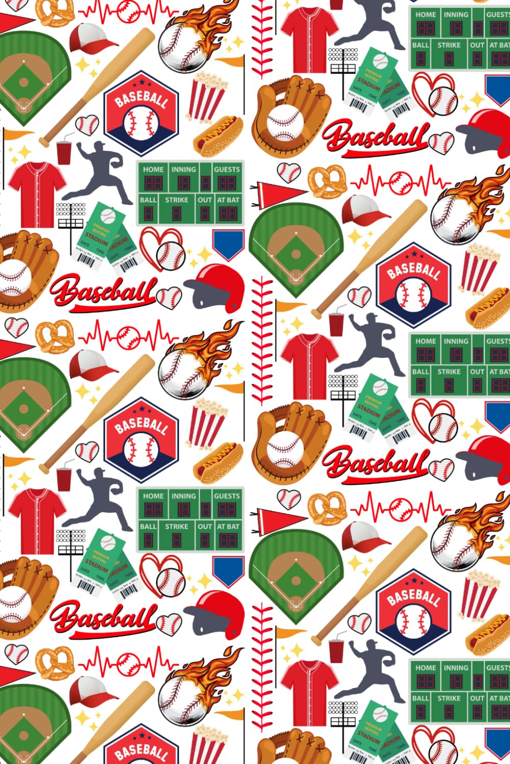 ler totalmente Baseball Notebook: 120 Blank Lined Pages for Journal Baseball Theme Cover