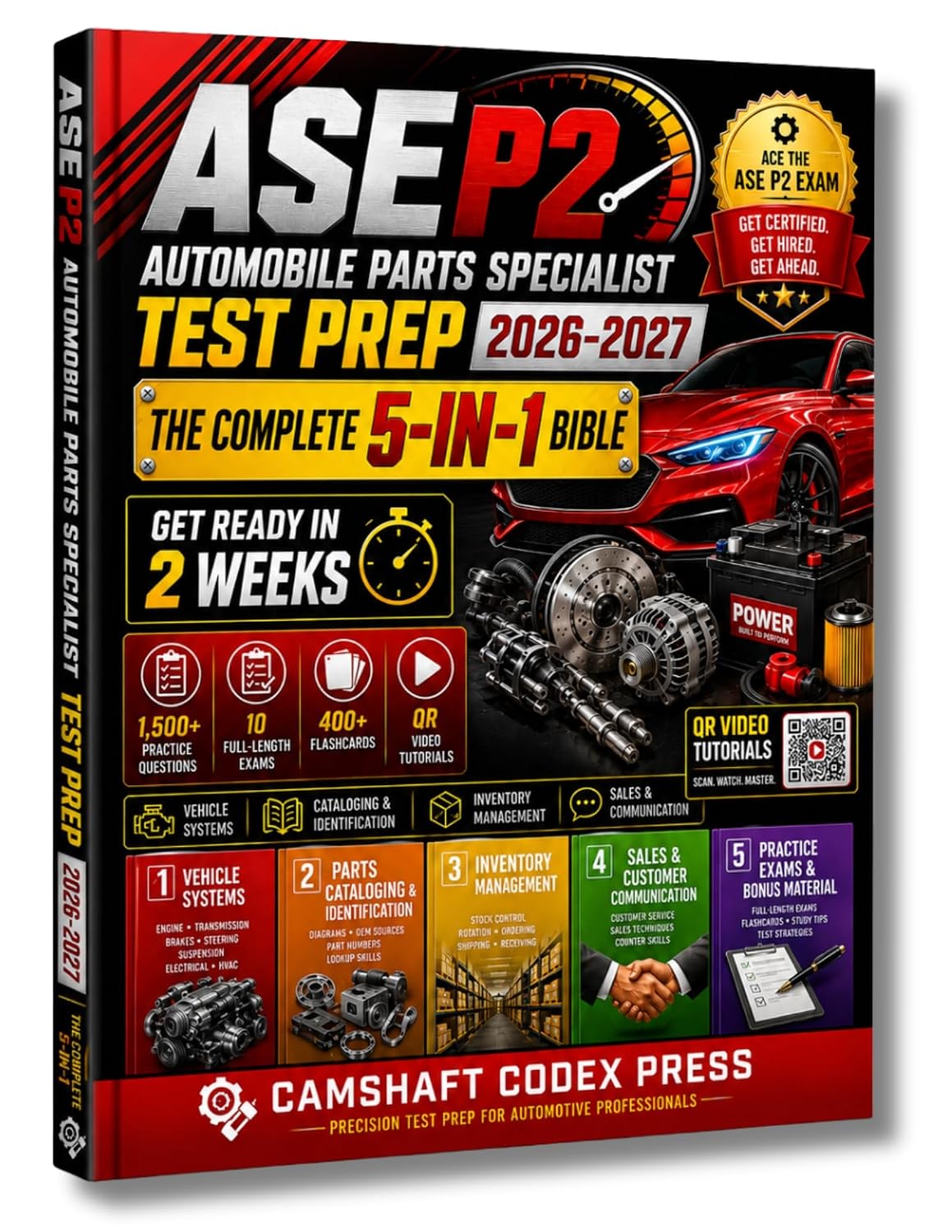 capítulo por capítulo baixar ASE P2 Automobile Parts Specialist Bible 2026-2027: The Complete 5-in-1 Test Prep System | Get Ready in 2 Weeks | 1,500+ Practice Questions, 10 Full-Length... 10 QR Video Tutorial (English Edition)