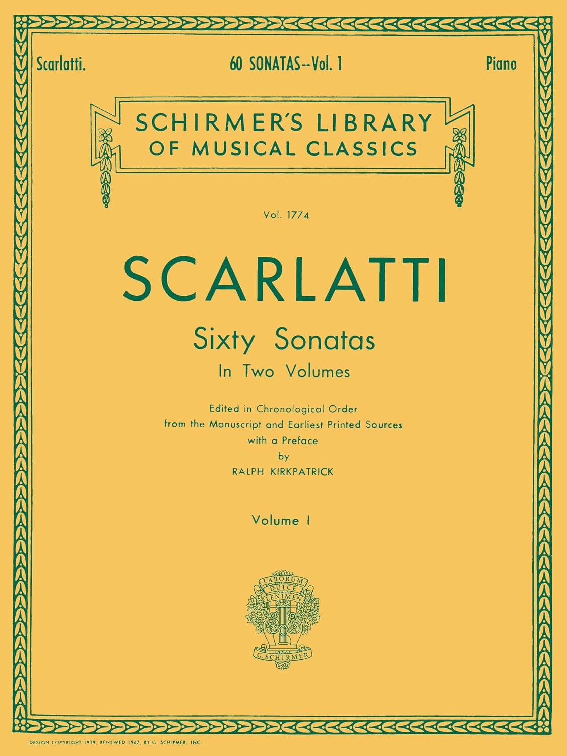 60 Sonatas - Volume 1: Schirmer Library of Classics Volume 1774 Piano Solo