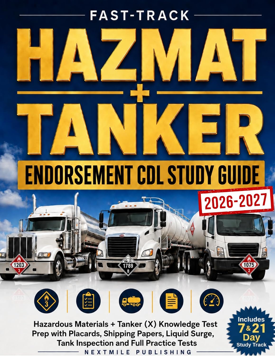 Fast-Track Hazmat + Tanker Endorsement CDL Study Guide: Hazardous Materials + Tanker (X) Knowledge Test Prep with Placards, Shipping Papers, Liquid Surge,... and Full Practice Tests (English Edition) baixar o livro de graça
