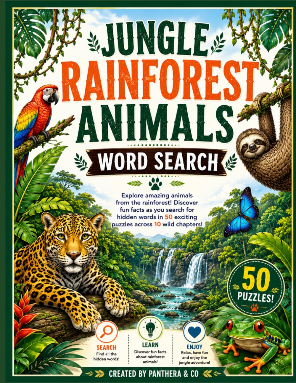 Rainforest Jungle Animal Word Search: 50 Educational Word Search Puzzles Exploring the Wonders of the Rainforest (Panthera Word Search Collection) baixar o livro de graça