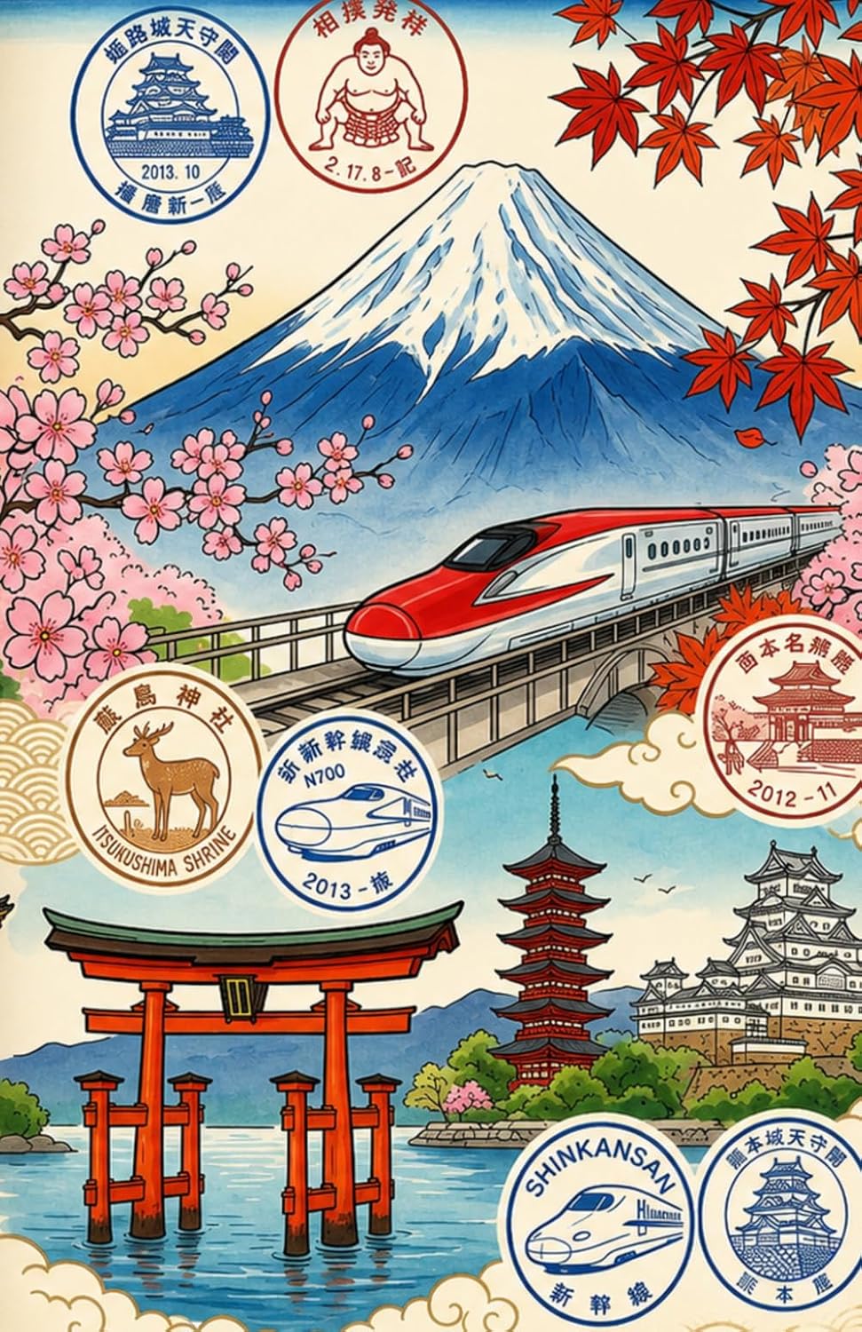 JAPAN EKI STAMP BOOK: The Ultimate Traveler's Collection: A Portable Collection Journal for Japanese Train Station and Temple Eki Stamps - 5.5 x 8.5 for Eki Ink Stamps baixar livro de graça