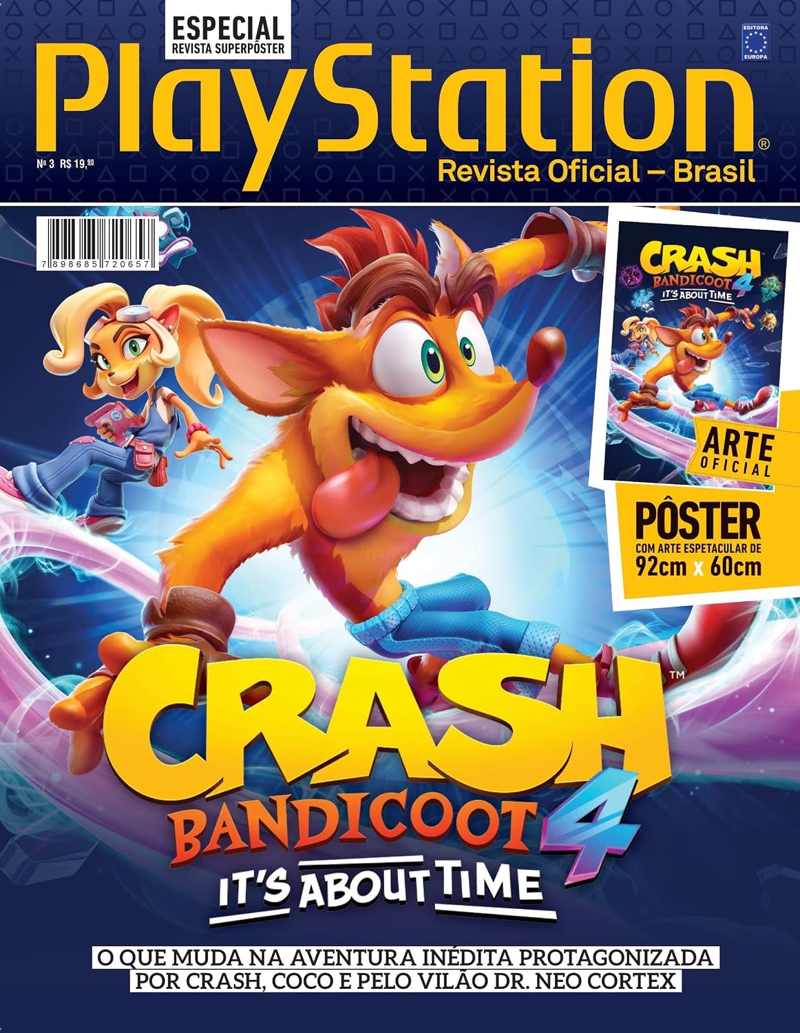 ler totalmente Crash Bandicoot 4 - Superpôster PlayStation