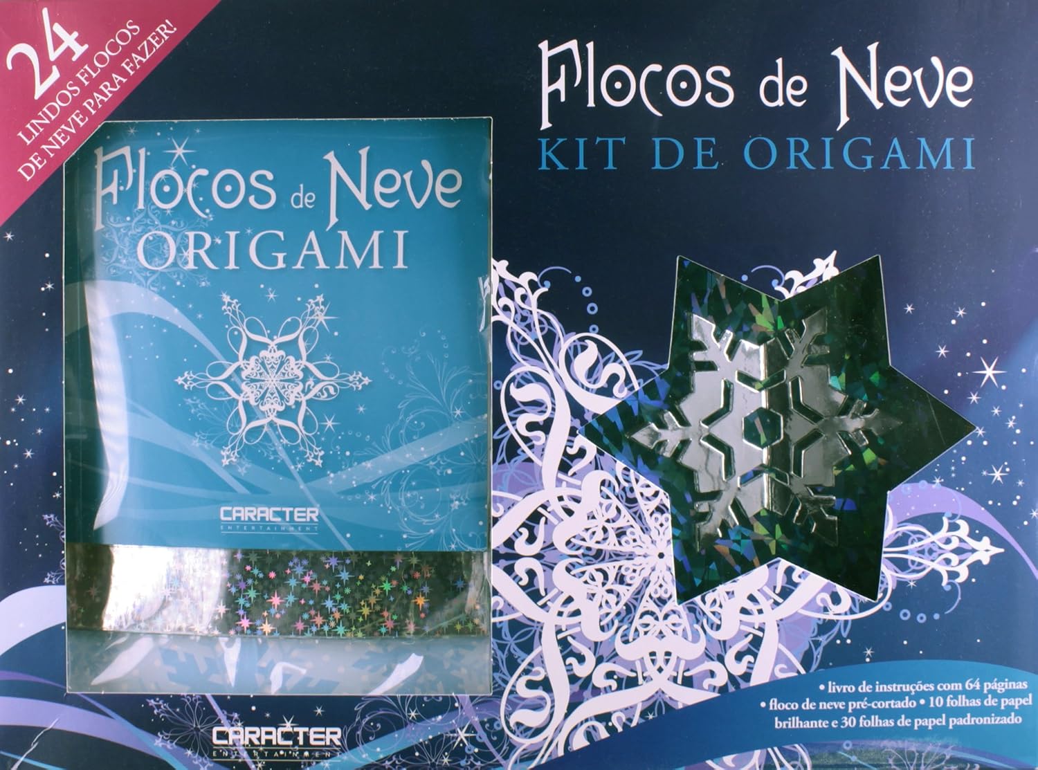 Flocos de Neve - Kit Origami