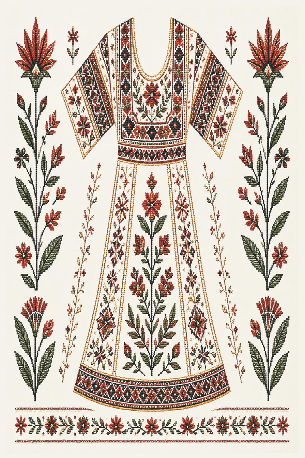 Tatreez Palestinian Embroidery Patterns: Crafting the Story of Palestine Through Traditional Thobes and Needlework baixar o livro de graça