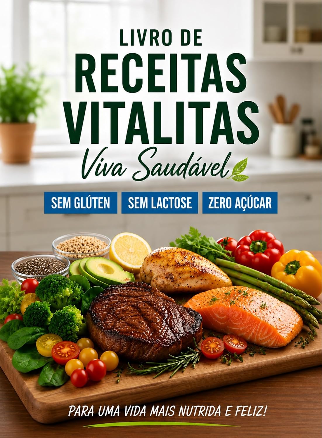 ler totalmente Livro de Receitas Vitálitas: Viva Saudável Sem Glúten Sem Lactose Zero Açucar
