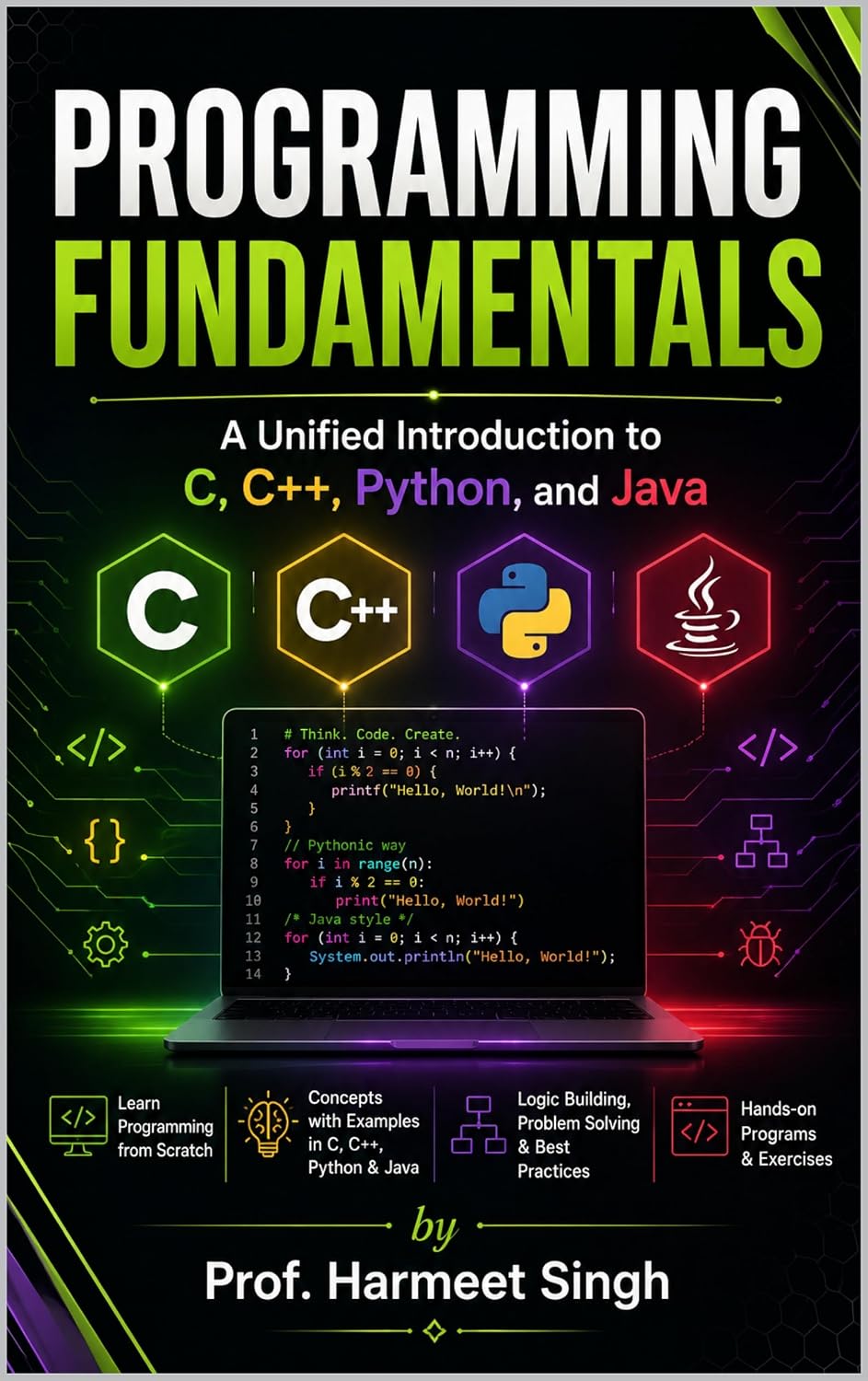 ler totalmente PROGRAMMING FUNDAMENTALS: A Unified Introduction to C, C++, Python, and Java (English Edition)
