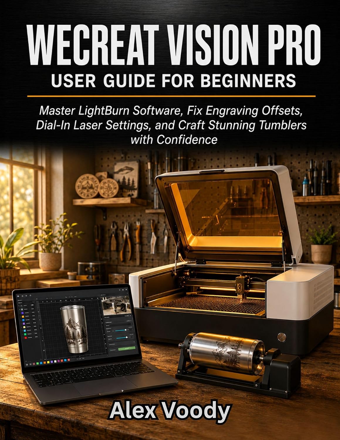 ler totalmente WeCreat Vision Pro User Guide for Beginners: Master LightBurn Software, Fix Engraving Offsets, Dial-In Laser Settings, and Craft Stunning Tumblers with Confidence (English Edition)