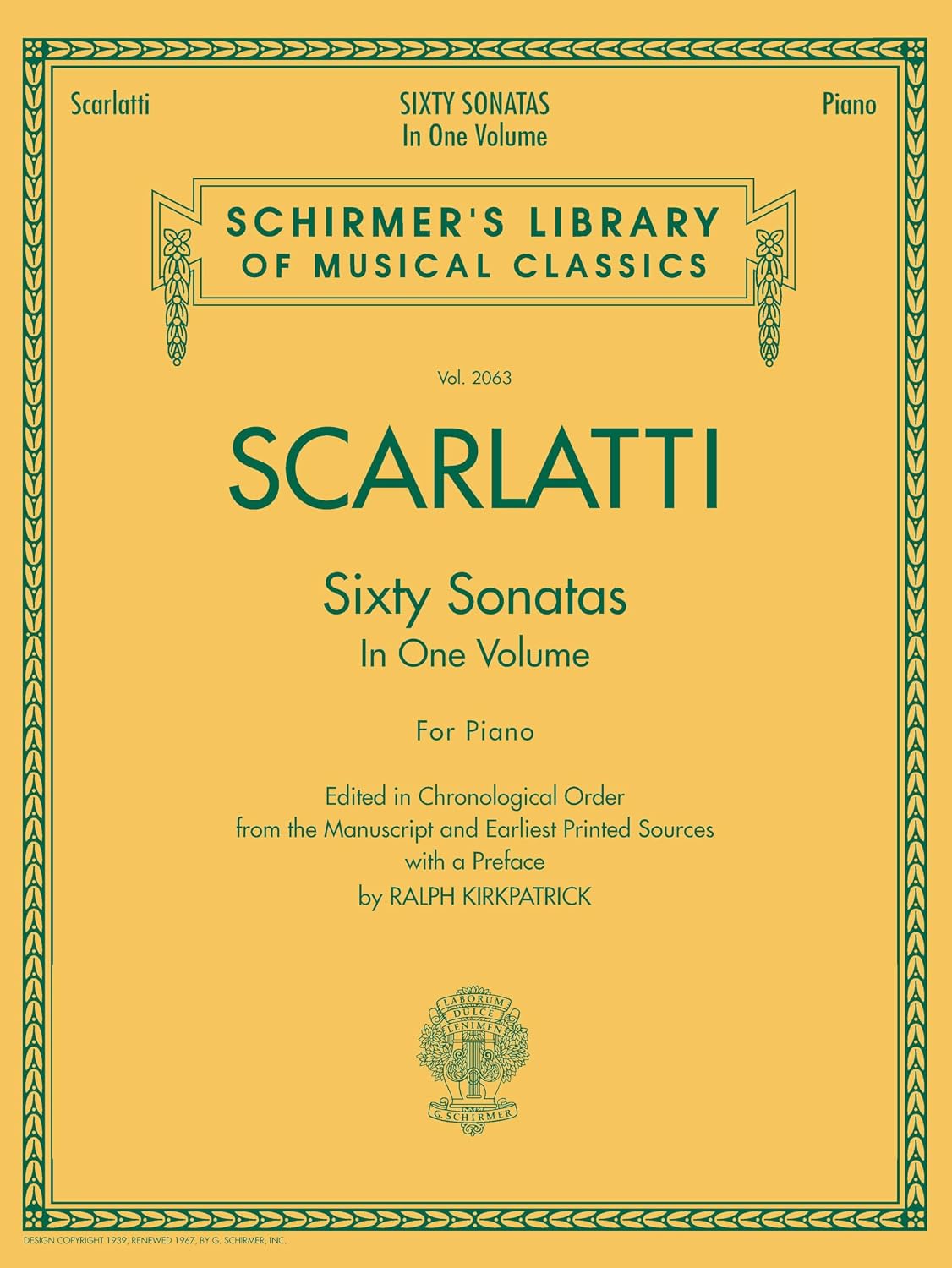 60 Sonatas, Books 1 and 2: Schirmer Library of Classics Volume 2063
