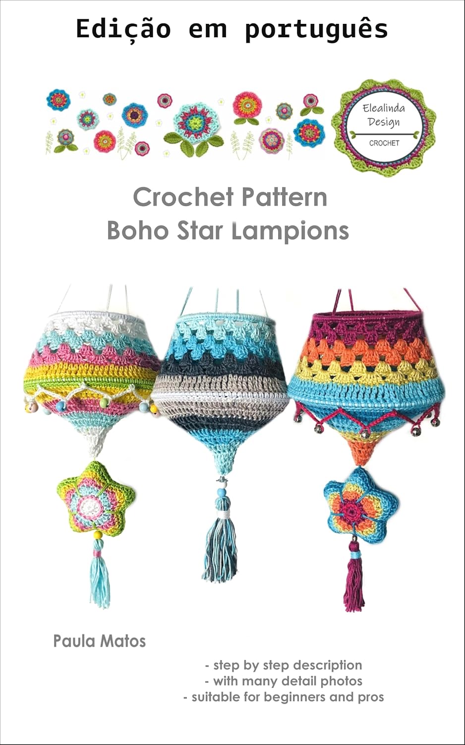 Receita de crochê lanternas boho estrela baixar livro de graça