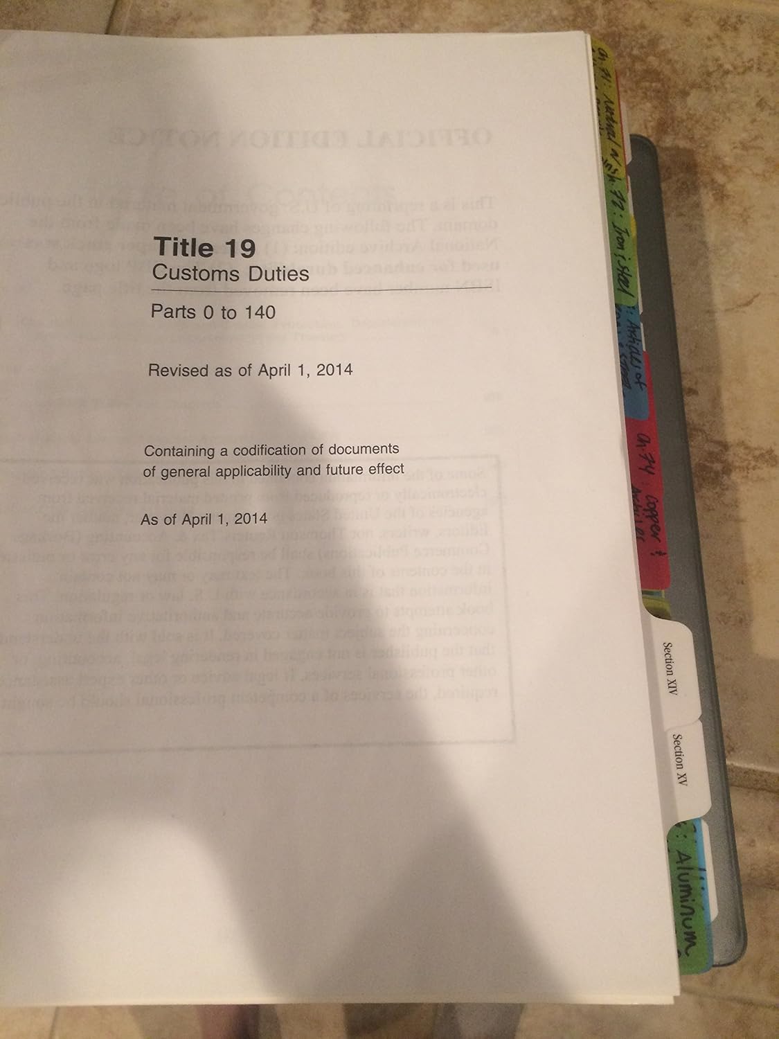 Code of Federal Regulations, Title 19, Customs Duties, PT. 0-140, Revised as of April 1, 2015 baixar livro de graça