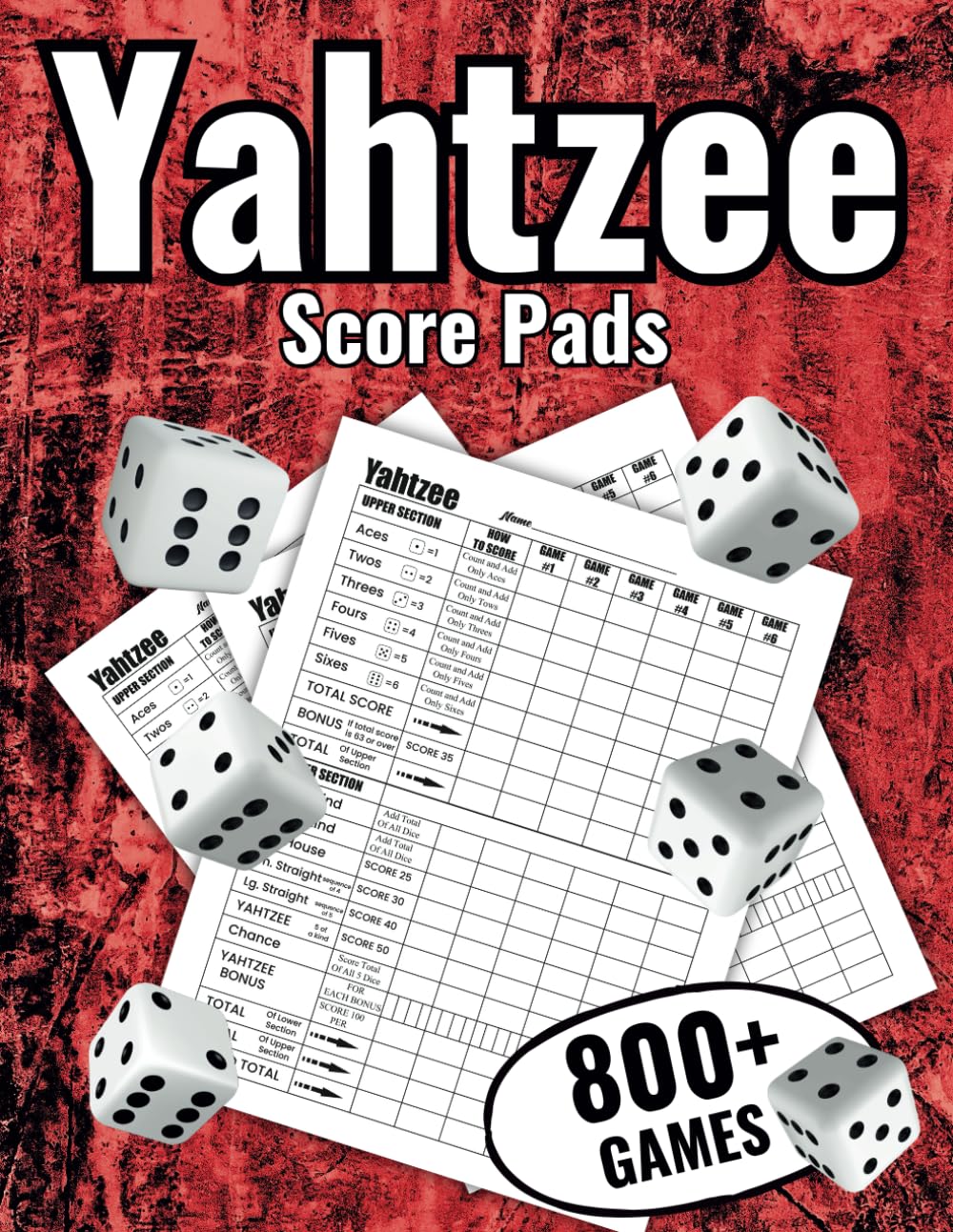 ler totalmente Yahtzee Score Pads: 800+ Large Print Score Sheets for Scorekeeping (Score Book)