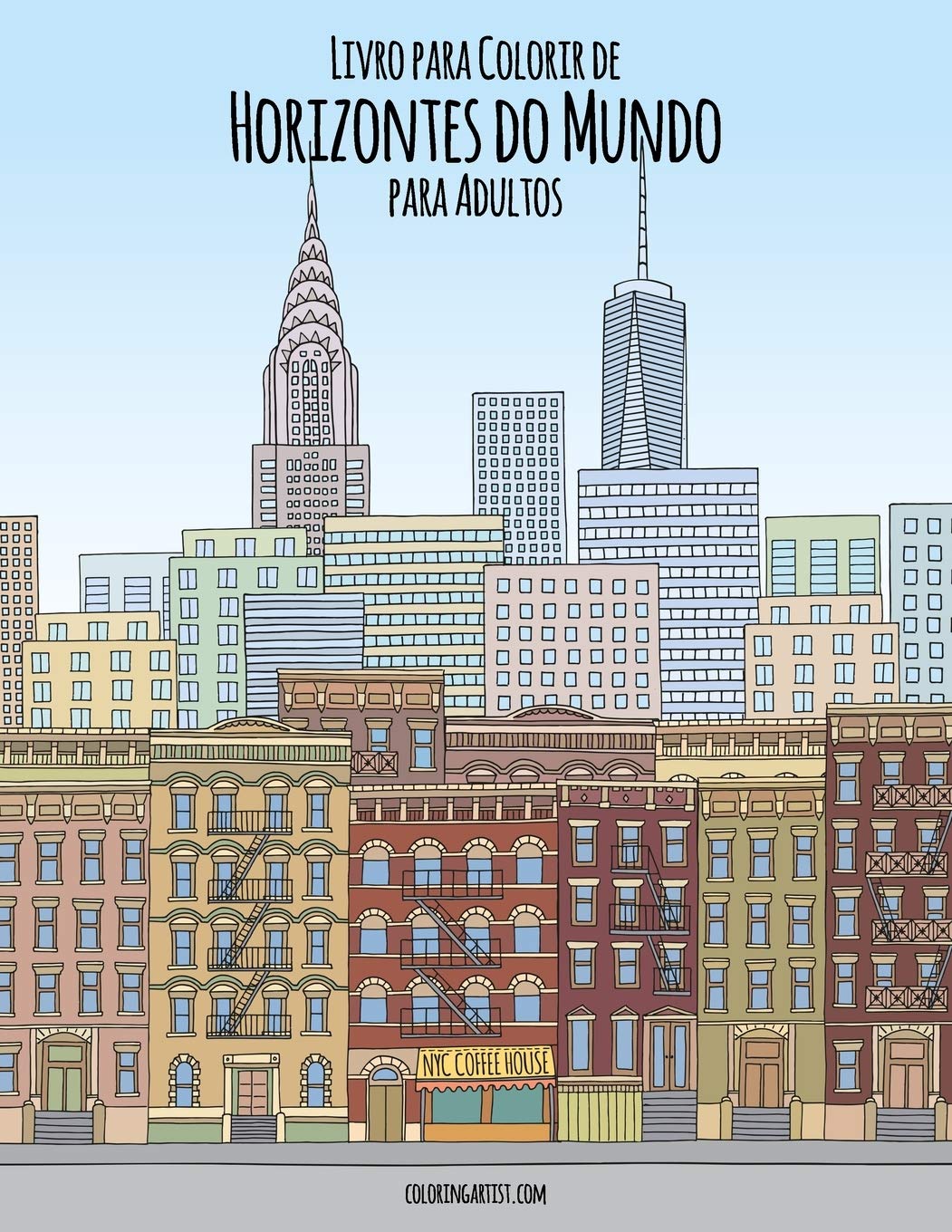 ler totalmente Livro para Colorir de Horizontes do Mundo para Adultos: 1