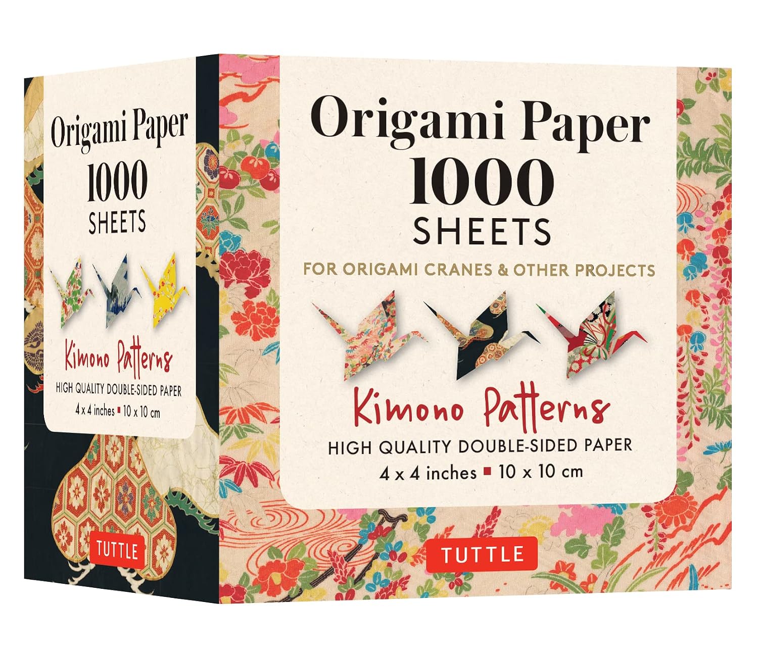 ler totalmente Origami Paper 1,000 Sheets Kimono Patterns 4 (10 CM): Tuttle Origami Paper: Double-Sided Origami Sheets Printed with 12 Different Designs (Instructions Included)