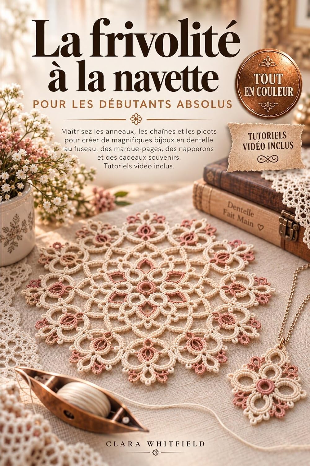 capítulo por capítulo baixar La frivolité à la navette pour les débutants absolus: Maîtrisez les anneaux, les chaînes et les picots pour créer de magnifiques bijoux en dentelle au fuseau, des marque-pages (French Edition)