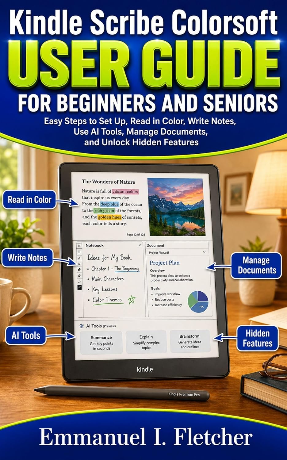 Kindle Scribe Colorsoft User Guide for Beginners and Seniors: Easy Steps to Set Up, Read in Color, Write Notes, Use AI Tools, Manage Documents, and Unlock Hidden Features (English Edition) baixar livro de graça