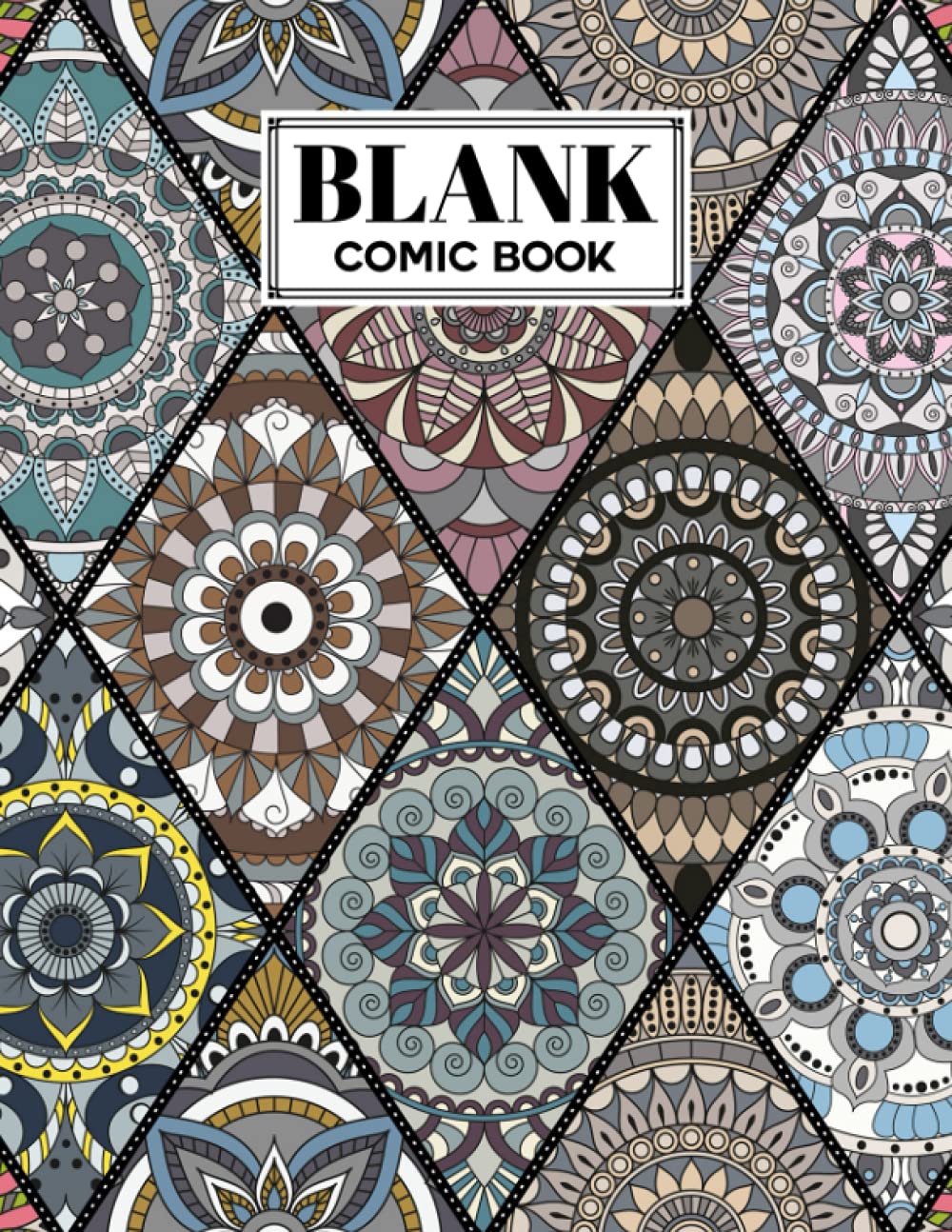 Blank Comic Book: Mandalas Cover, Draw Your Own Comics - 120 Pages of Fun and Unique Templates - A Large 8.5" x 11" Notebook by Grete Hubner baixar livro de graça