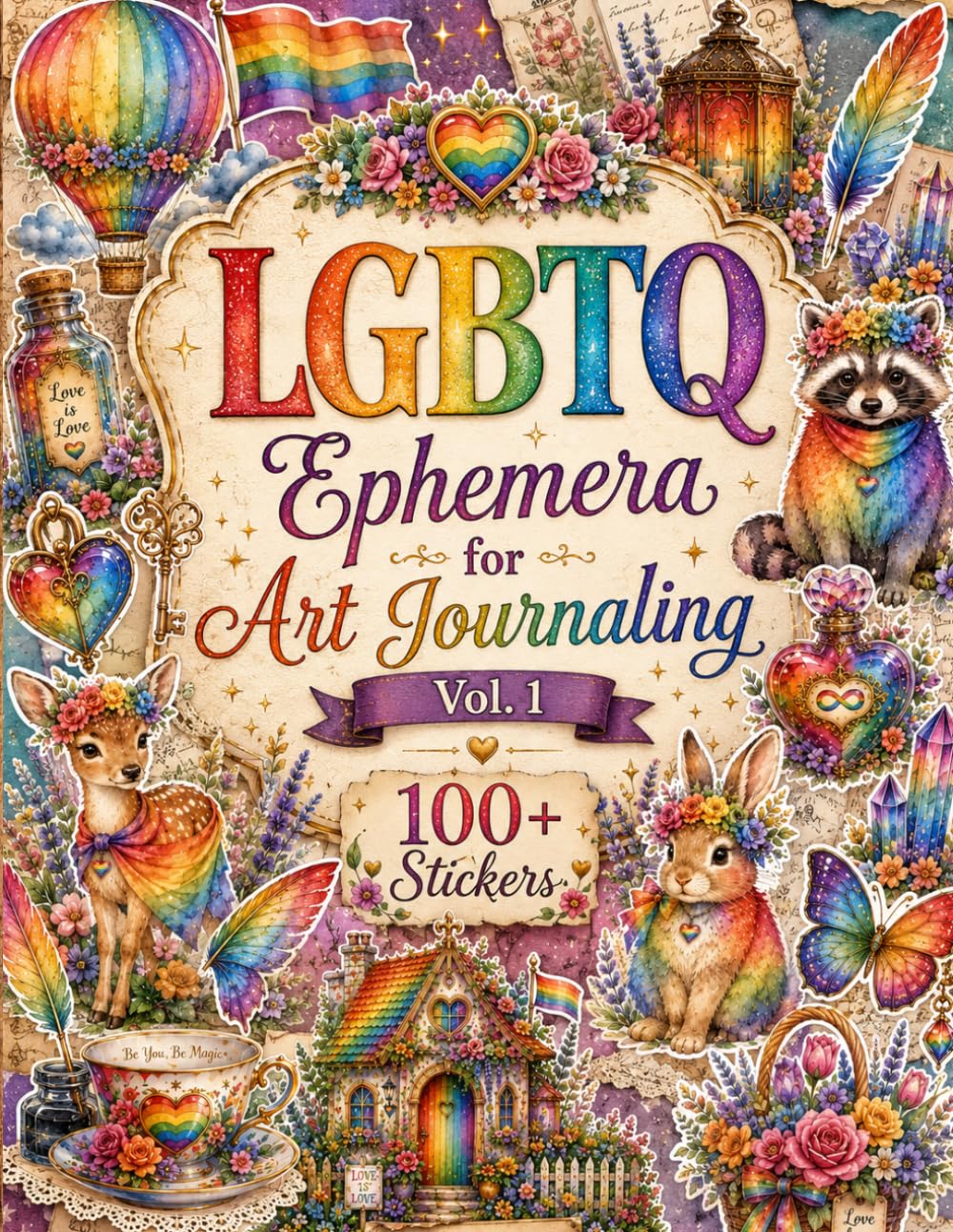 LGBTQ Ephemera for Art Journaling, Vol. 1: Rainbow Pride Collection with 100+ Images to Cut Out, Glue and Collage for Junk Journals, Mixed Media and Scrapbook baixar o livro de graça