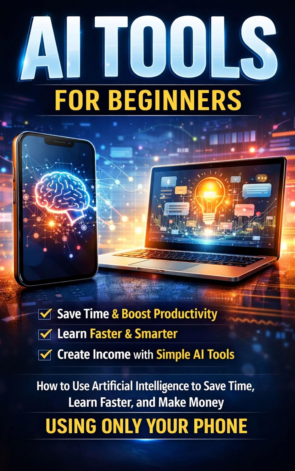 ler totalmente Ai Tools For Beginners Ebook: Faster and Make Money Using Only Your Phone (English Edition)