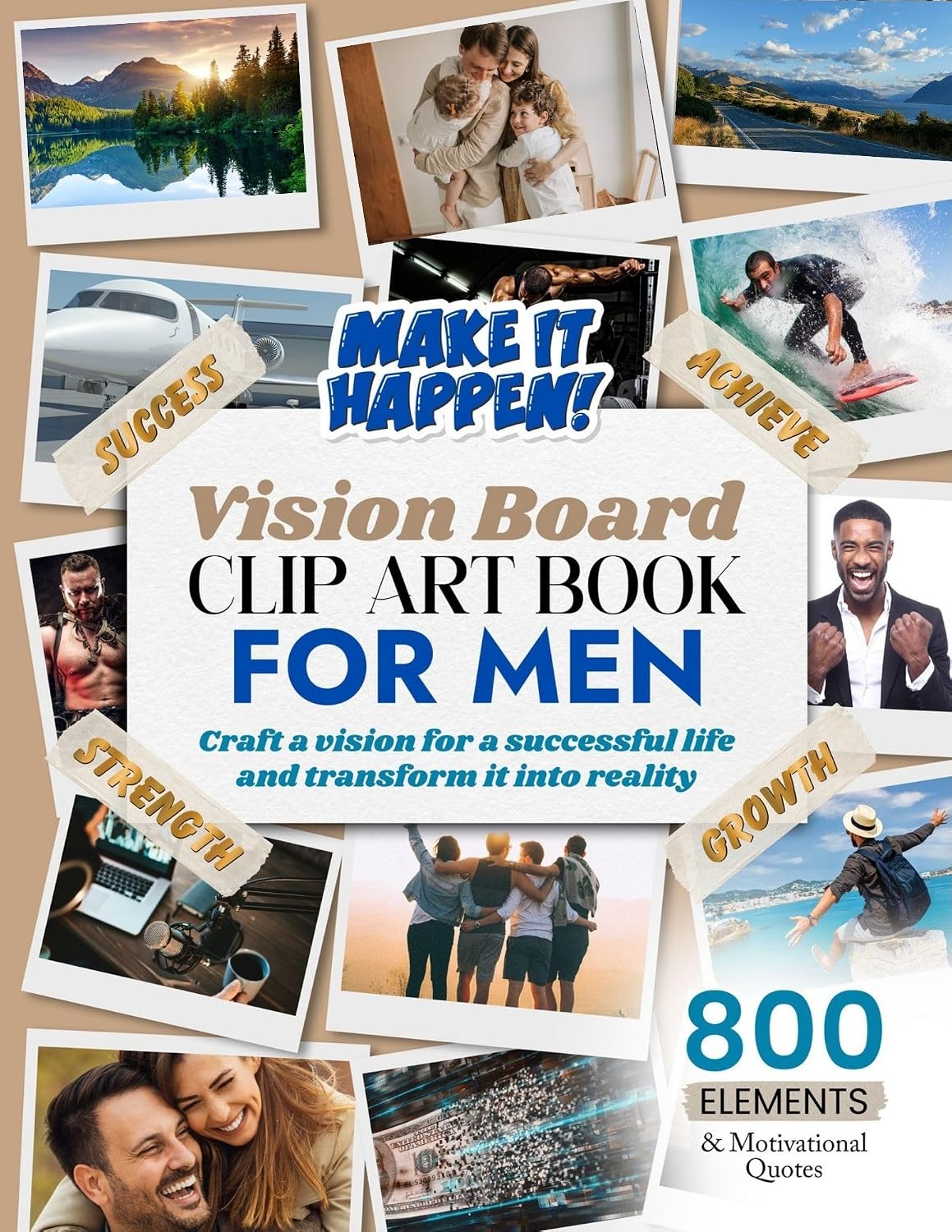 Vision Board Clip Art Book For Men: Craft a vision for a successful life and transform it into reality (Vision Board Clip Art Book Kit and Supplies) (English Edition) baixar livro de graça
