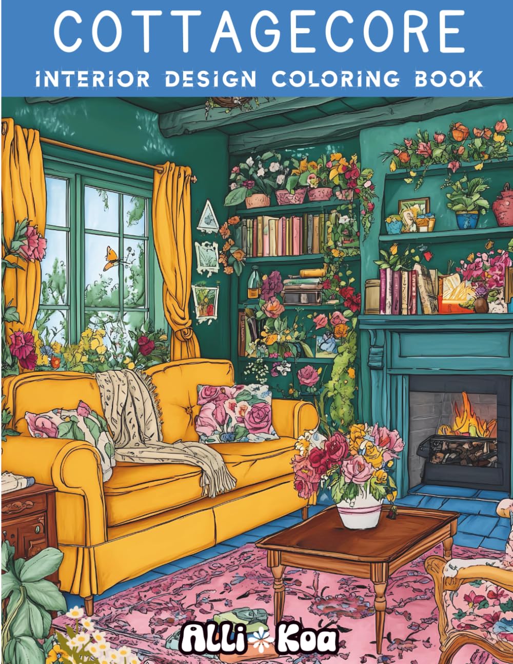 Cottagecore Interior Design Coloring Book: 40+ Cozy Room Designs For Color Rendering, Decor Inspiration, and Relaxation baixar o livro de graça