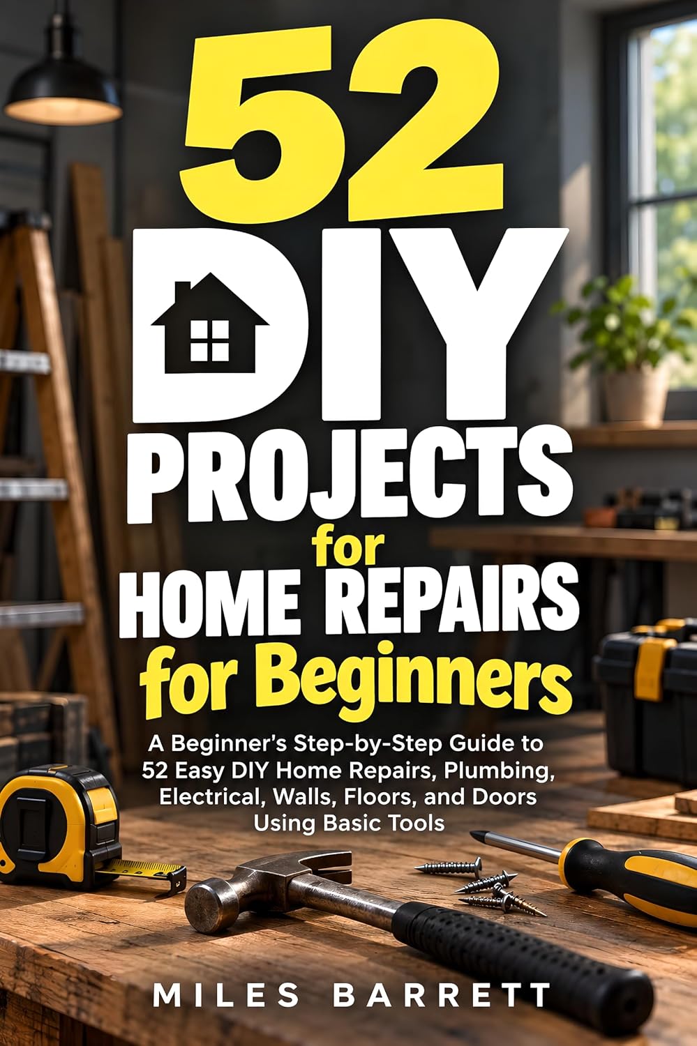 52 DIY Projects for Home Repairs for Beginners: A Beginner's Step-by-Step Guide to 52 Easy DIY Home Repairs, Plumbing, Electrical, Walls, Floors, and Doors Using Basic Tools (English Edition)