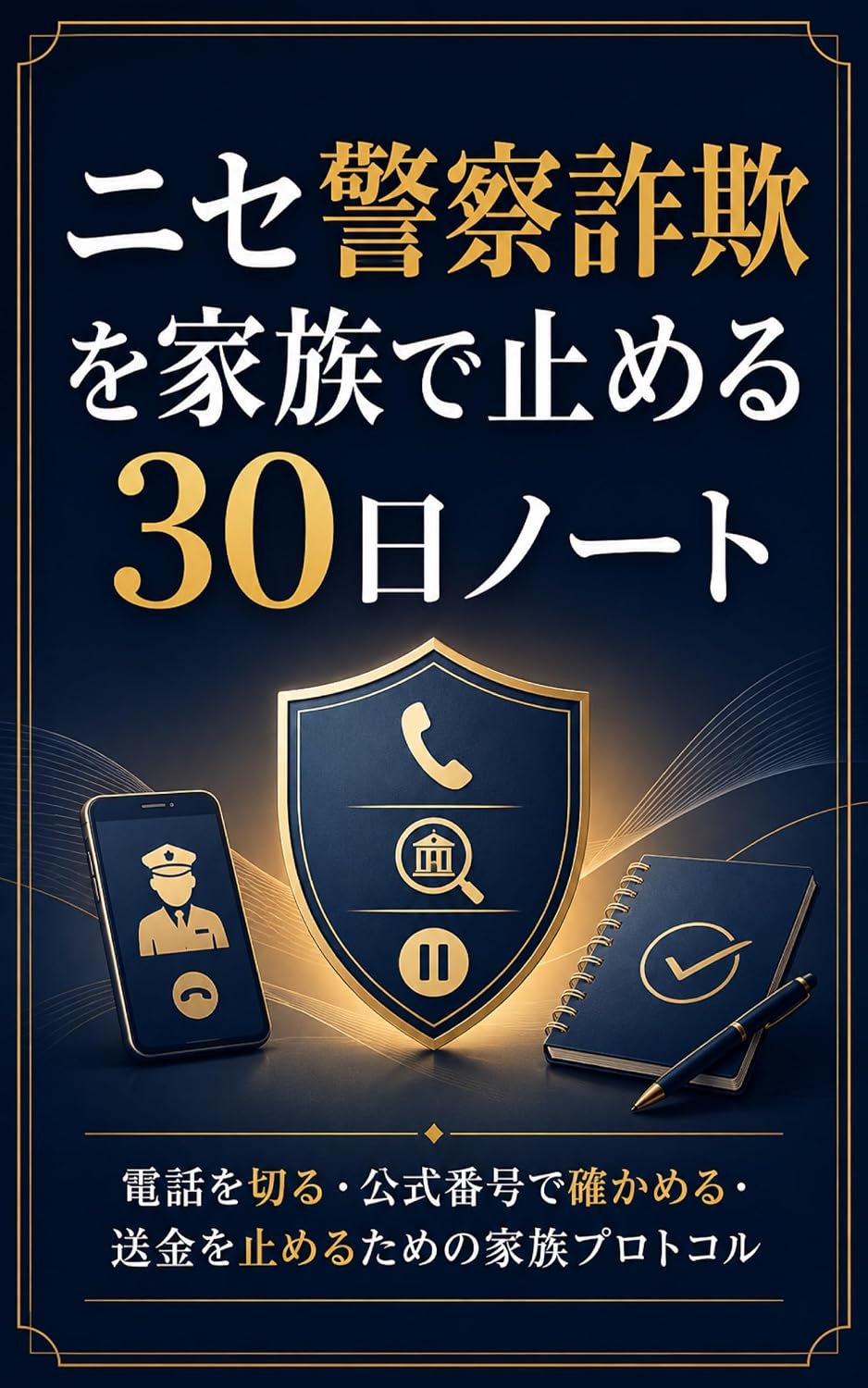 ler totalmente Nise Keisatsu Sagi o Kazoku de Tomeru 30nichi Note: Denwa o Kiru Koshiki Bango de Tashikameru Sokin o Tomeru Tame no Kazoku Protocol (Japanese Edition)
