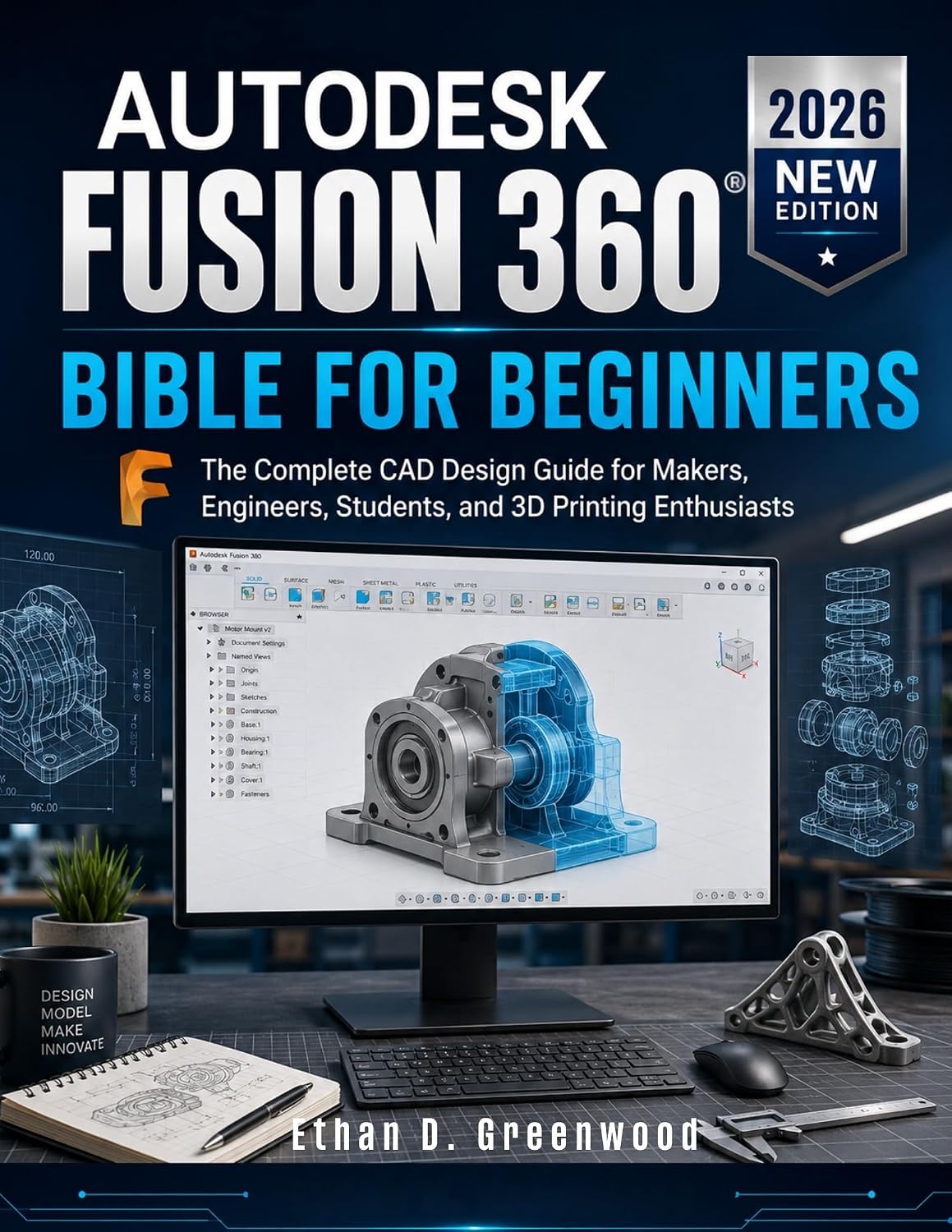 Autodesk Fusion 360 Bible for Beginners: The Complete CAD Design Guide for Makers, Engineers, Students, and 3D Printing Enthusiasts (English Edition) baixar o livro de graça