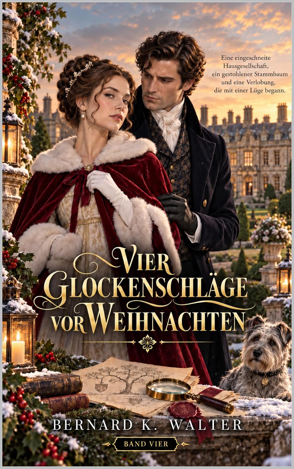 VIER GLOCKENSCHLÄGE VOR WEIHNACHTEN: Eine eingeschneite Hausgesellschaft, ein gestohlener Stammbaum und eine Verlobung, die mit einer Lüge begann (DIE... DES GOLDENEN REGISTERS 4) (German Edition) baixar livro de graça