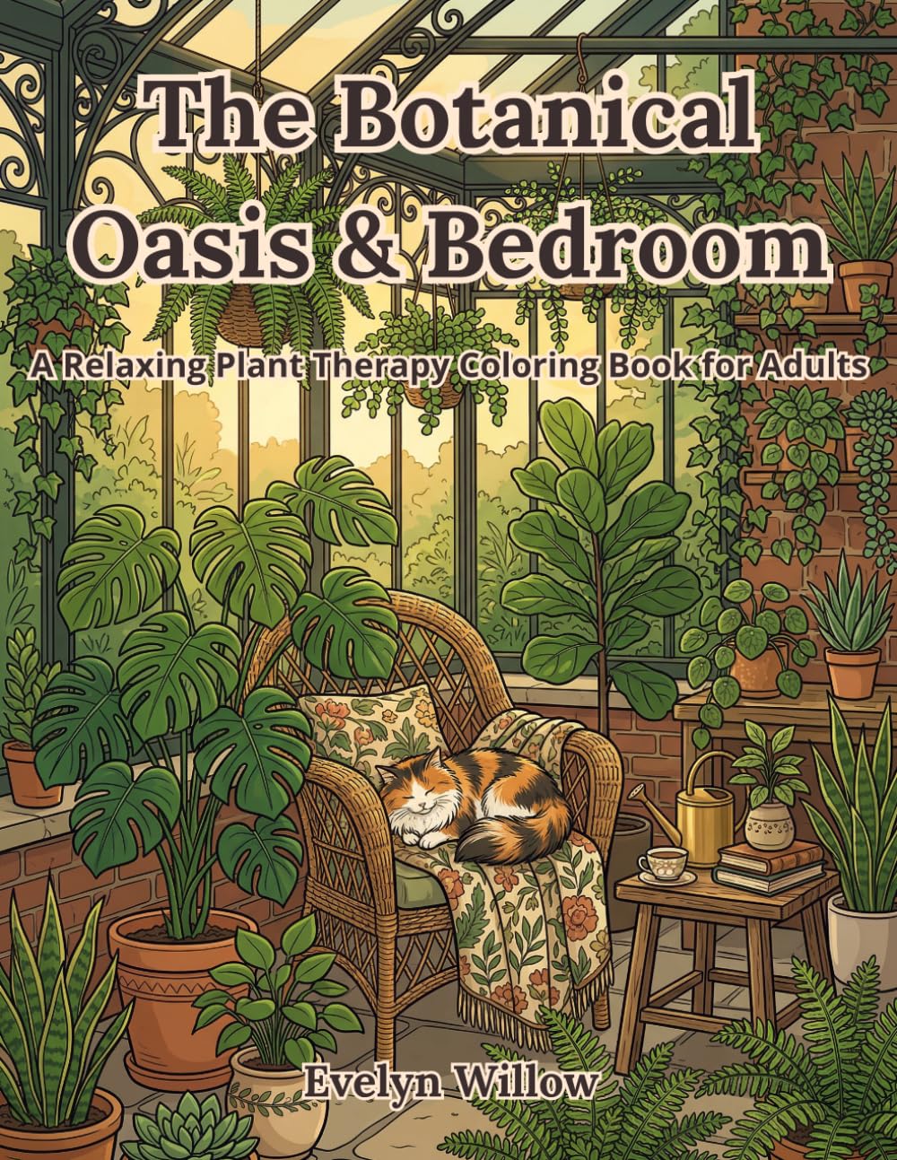 ler totalmente The Botanical Oasis & Bedroom: A Relaxing Plant Therapy Coloring Book for Adults (Cozy Vintage Interiors Series)