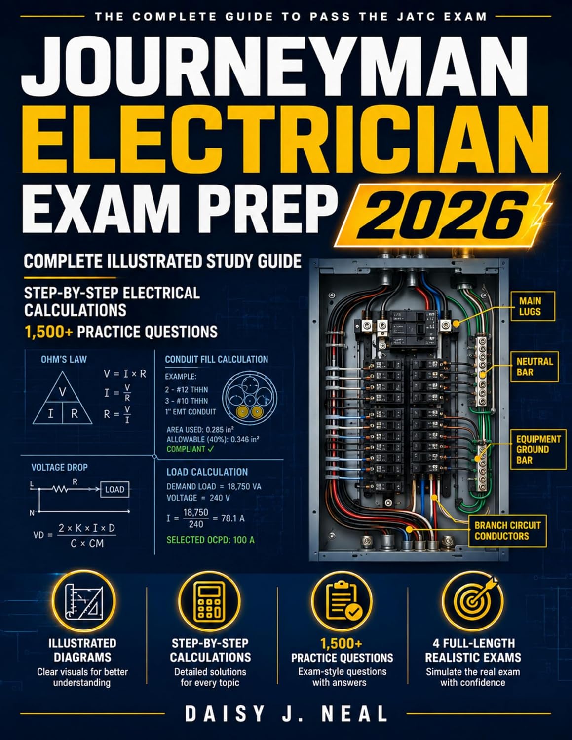 ler totalmente Journeyman Electrician Exam Prep 2026: The Complete Illustrated Study Guide with 1,500+ Practice Questions, Step-by-Step Electrical Calculations, Detailed... (DIY TECH CONSUMER GUIDES) (English Edition)