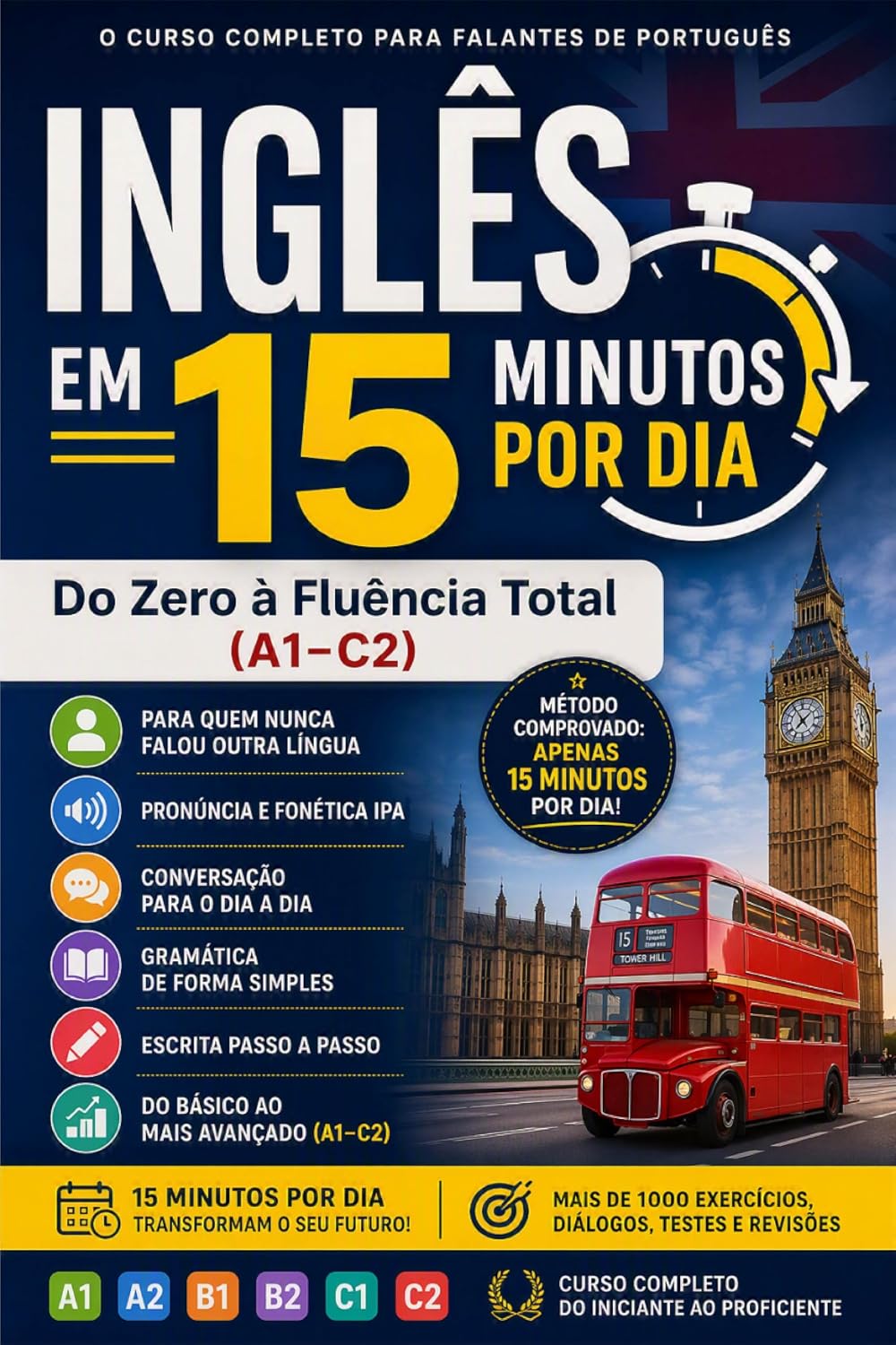 capítulo por capítulo baixar Inglês em 15 Minutos por Dia: Do Zero à Fluência Total: A1-C2