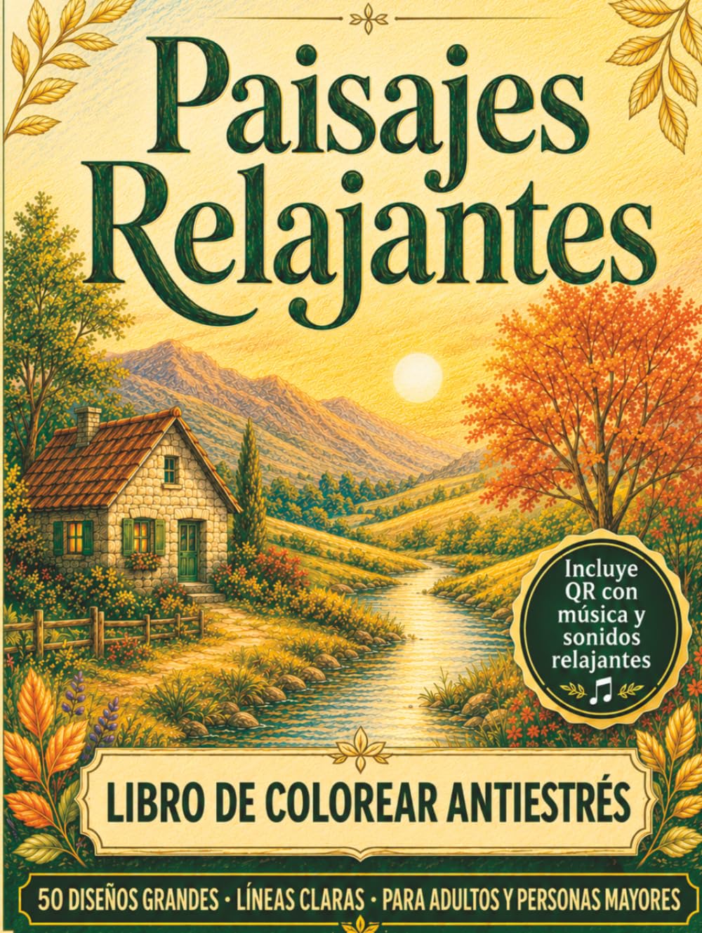 ler totalmente Paisajes Relajantes: Libro de colorear antiestrés para adultos y personas mayores: diseños grandes y líneas claras para calmar la mente, desconectar... ansiedad paisaje a paisaje. (Spanish Edition)
