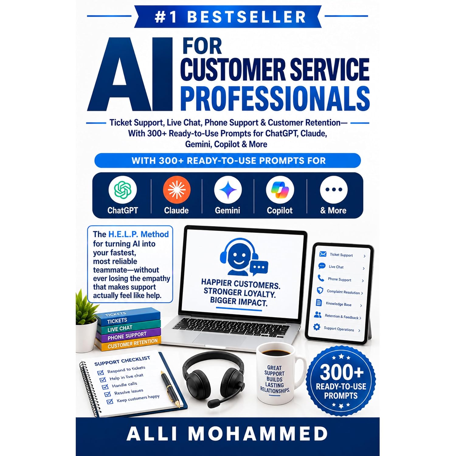 capítulo por capítulo baixar AI for Customer Service Professionals: Ticket Support, Live Chat, Phone Support & Customer Retention—With 300+ Ready-to-Use Prompts for ChatGPT, Claude,... AI Professional Series) (English Edition)