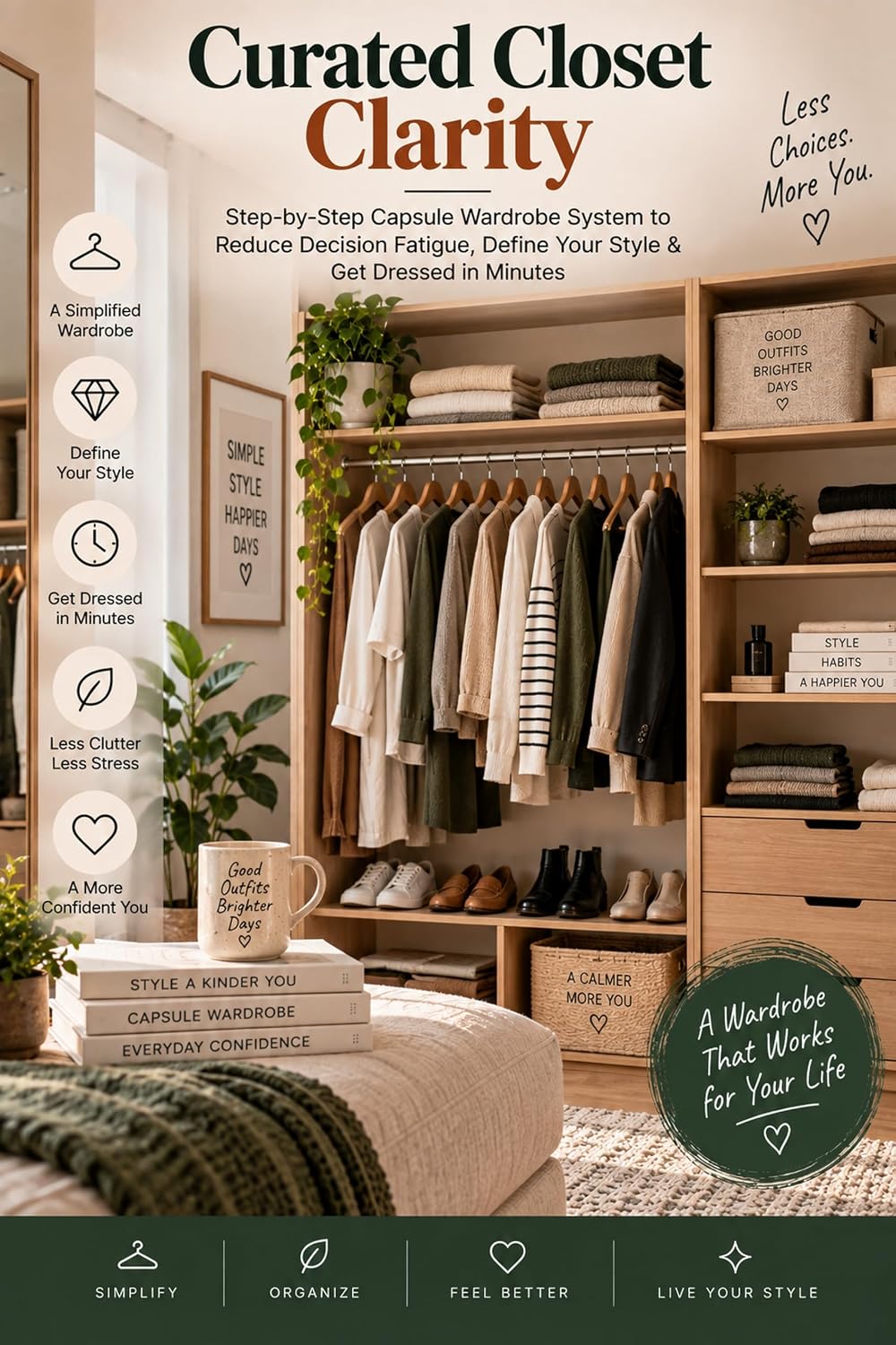 ler totalmente Curated Closet Clarity: Step-by-Step Capsule Wardrobe System to Reduce Decision Fatigue, Define Your Style & Get Dressed in Minutes (30 Day Spaces: Transform... Home, Transform Your Mind) (English Edition)