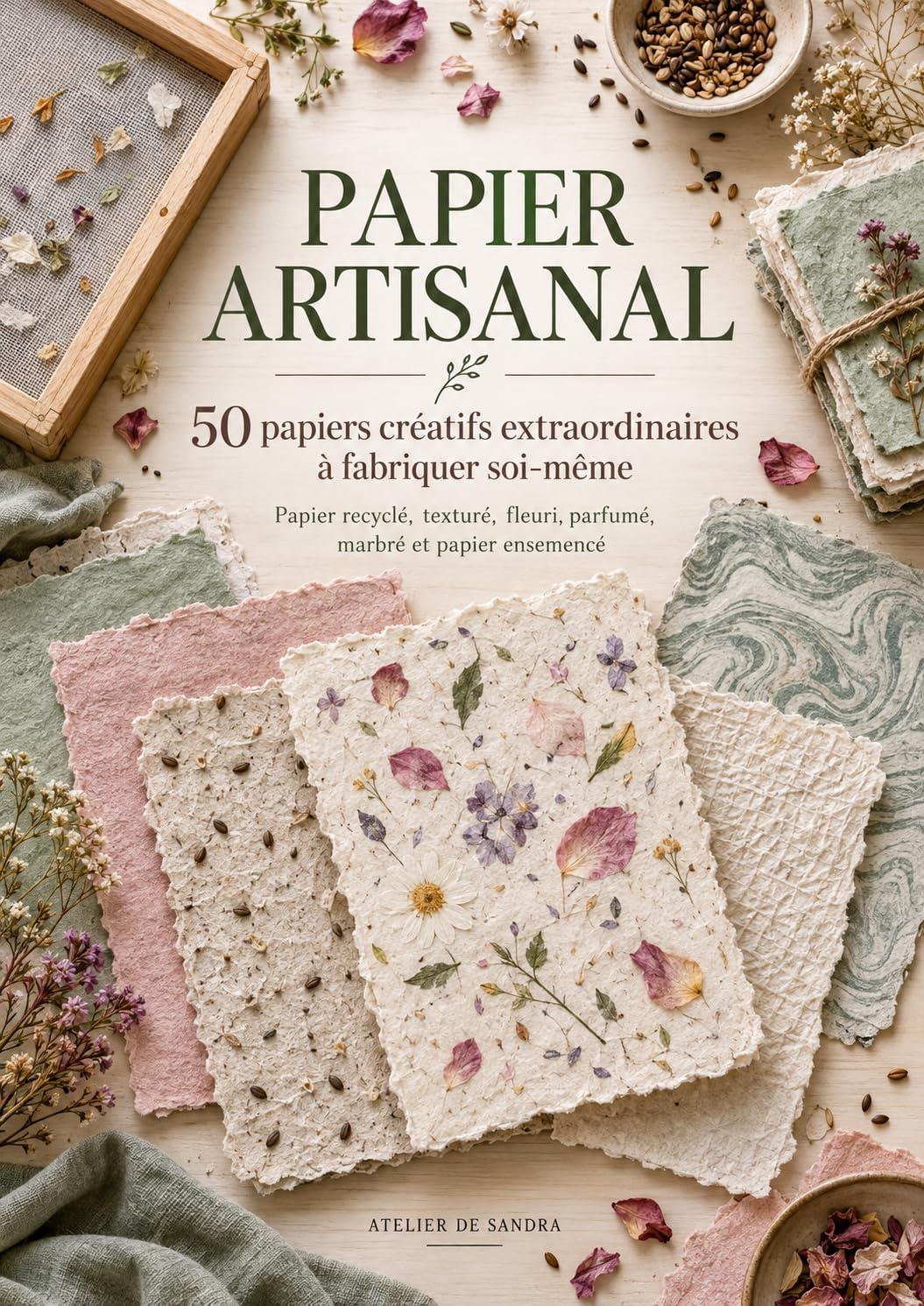 PAPIER ARTISANAL: 50 papiers créatifs extraordinaires à fabriquer soi-même (Atelier de Sandra – Guides Créatifs) (French Edition) baixar livro de graça