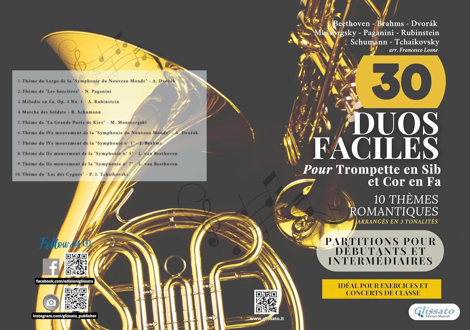 30 Duos Faciles pour Trompette en Sib et Cor en Fa | 10 Thèmes Romantiques Arrangés en 3 Tonalités commodes: Partitions pour Débutants et Intermédiaires,... et Concerts de Classe (French Edition) baixar o livro de graça