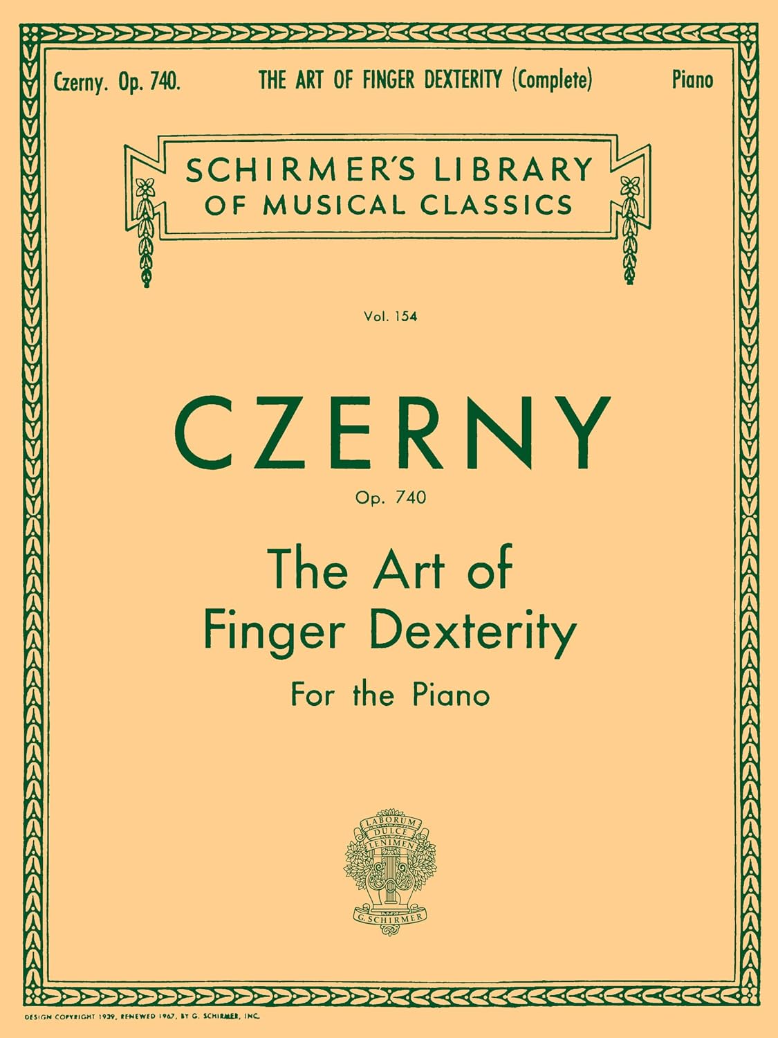 ler totalmente Art of Finger Dexterity, Op. 740 (Complete): Schirmer Library of Classics Volume 154 Piano Technique