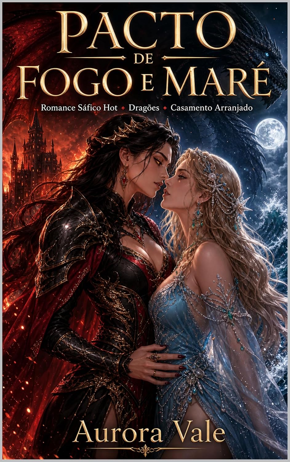 Pacto de Fogo e Maré: Um Romance Sáfico de Fantasia com Dragões, Casamento Arranjado e Rainhas Rivais baixar o livro de graça